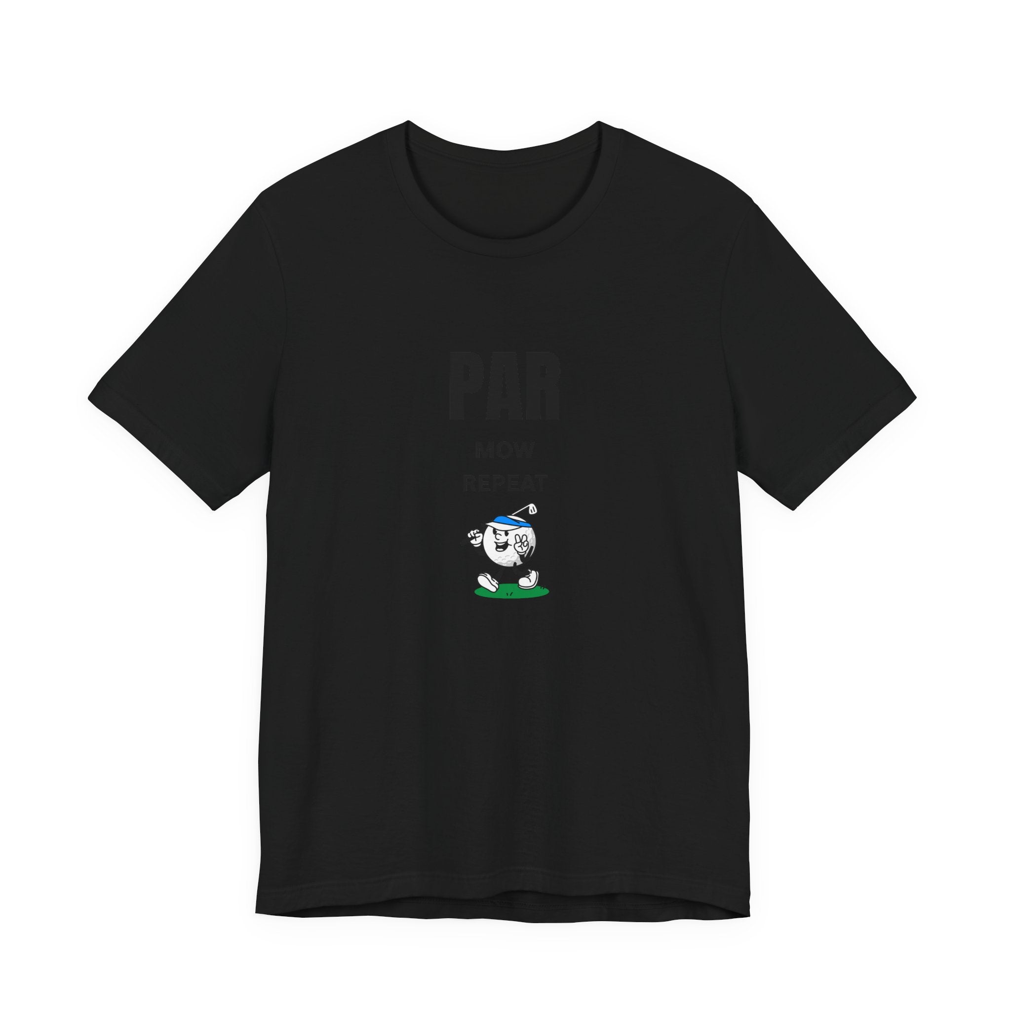 Golf "Par, Mow, Repeat" T-Shirt — Funny Golfing Tee for Golf Lovers