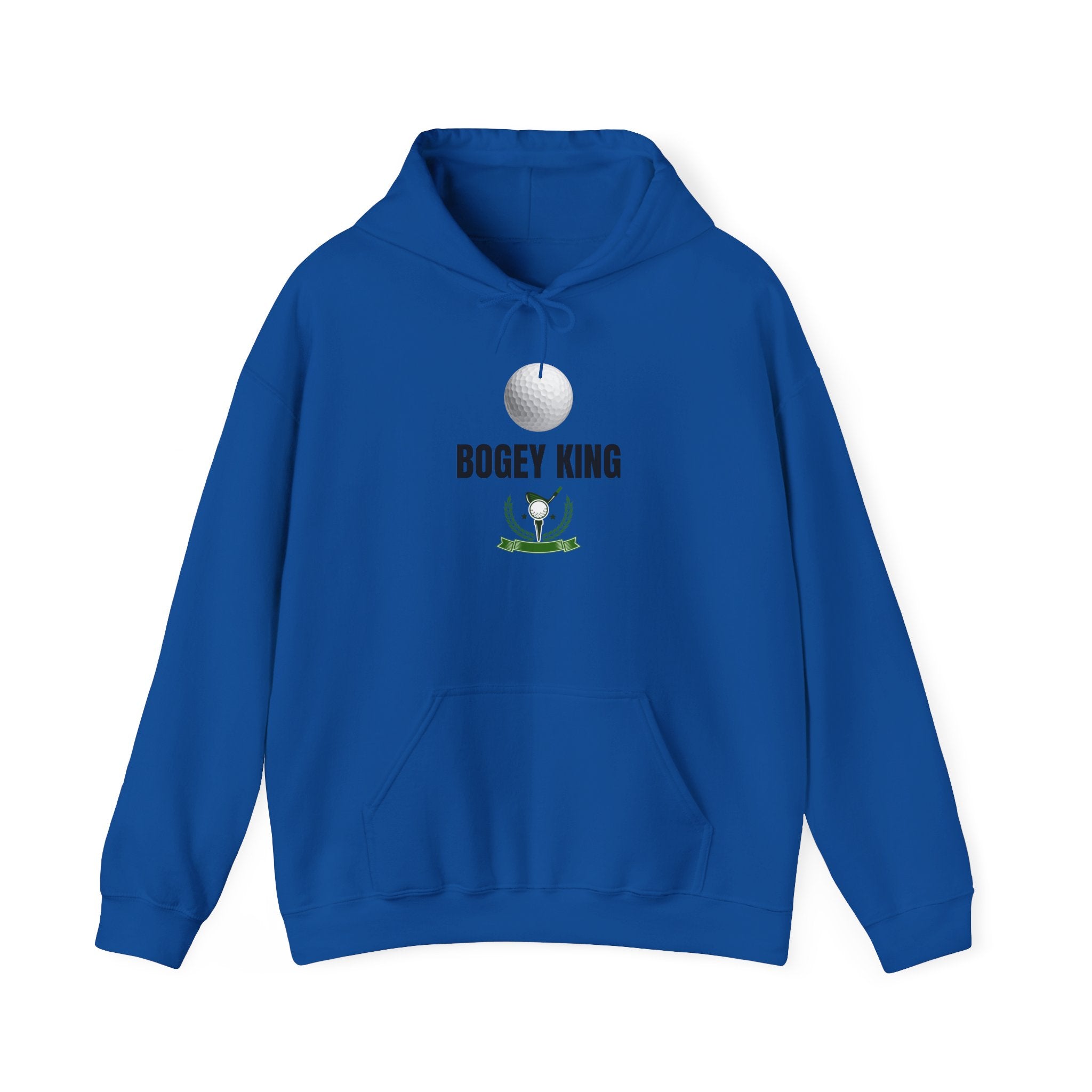 Bogey King Hoodie - Golf Lover Pullover with Golf Ball & Trophy Graphic