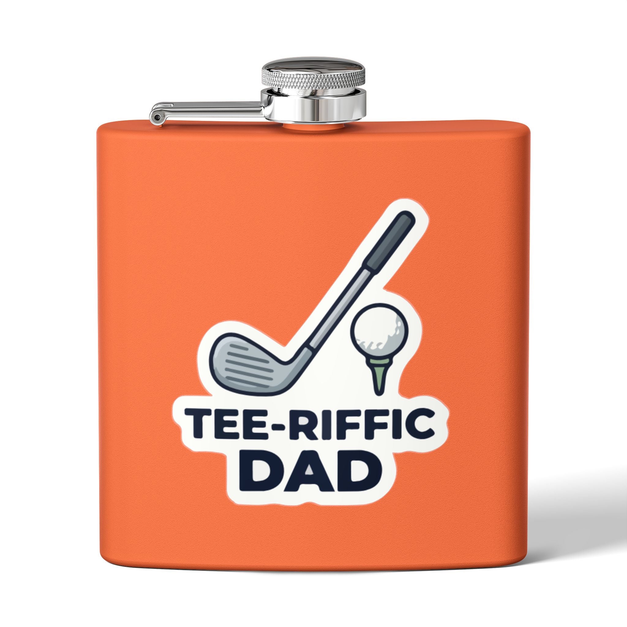 Flask — Tee-riffic Dad Golf Stainless Steel Hip Flask (6oz)