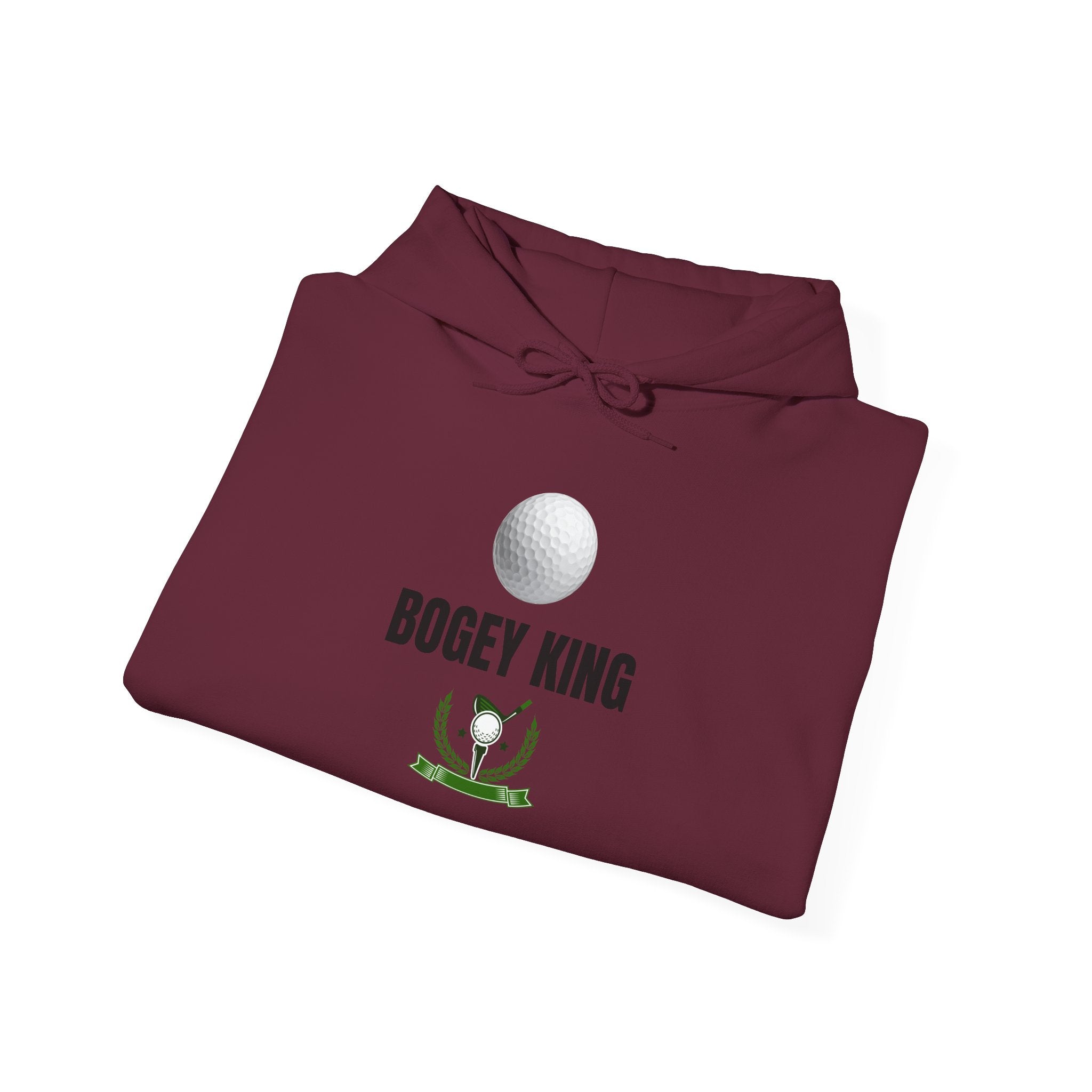 Bogey King Hoodie - Golf Lover Pullover with Golf Ball & Trophy Graphic