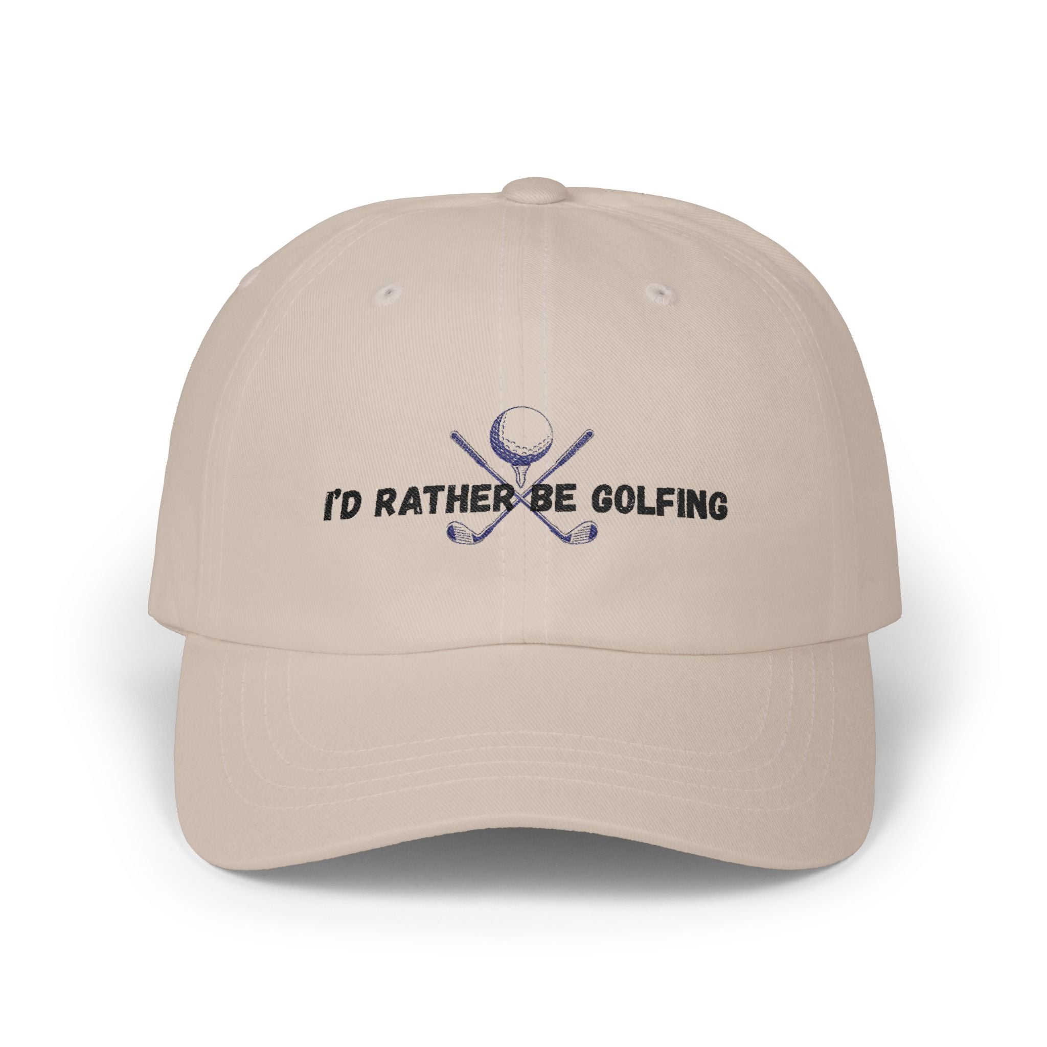 Golf Dad Cap - "I’d Rather Be Golfing" Embroidered Classic Dad Hat
