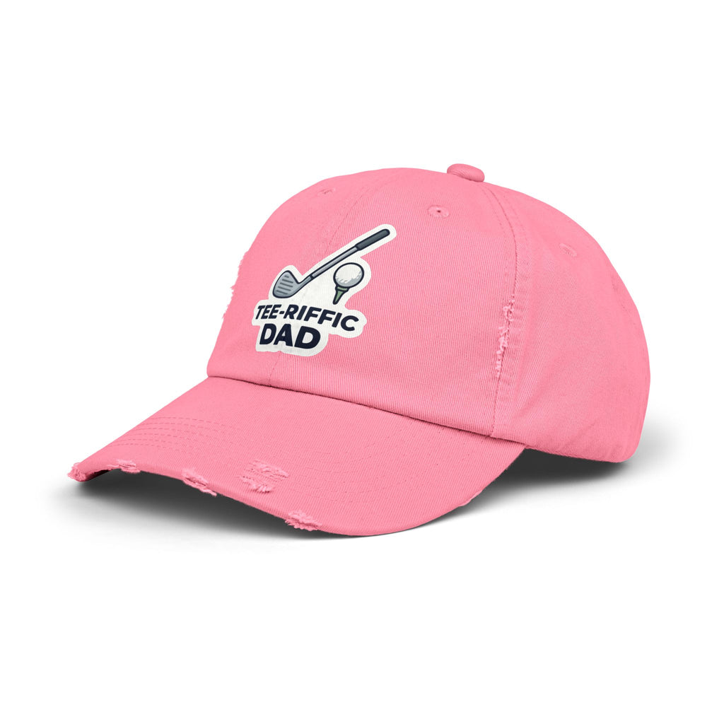Tee-riffic Dad Cap — Distressed Golf Dad Hat, Father's Day Gift