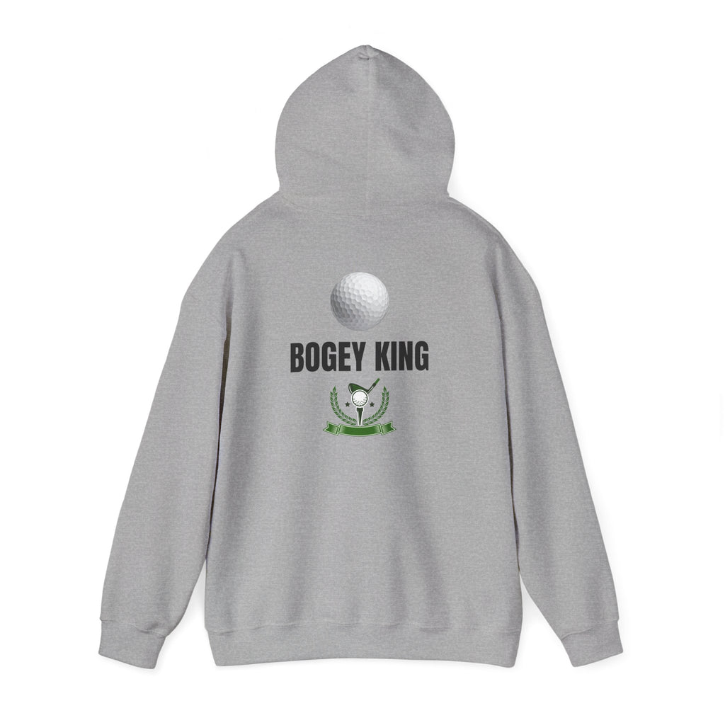 Bogey King Hoodie - Golf Lover Pullover with Golf Ball & Trophy Graphic