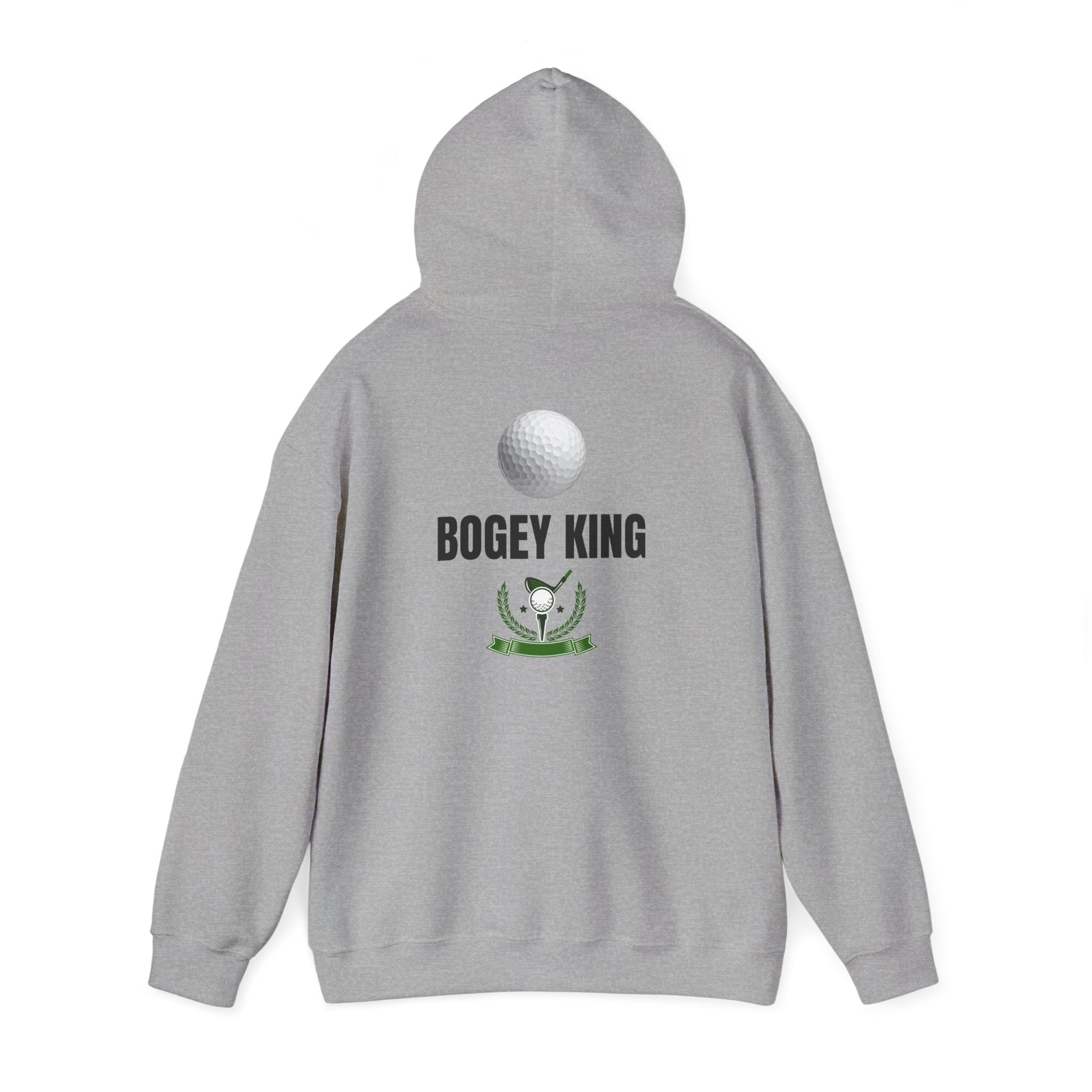 Bogey King Hoodie - Golf Lover Pullover with Golf Ball & Trophy Graphic