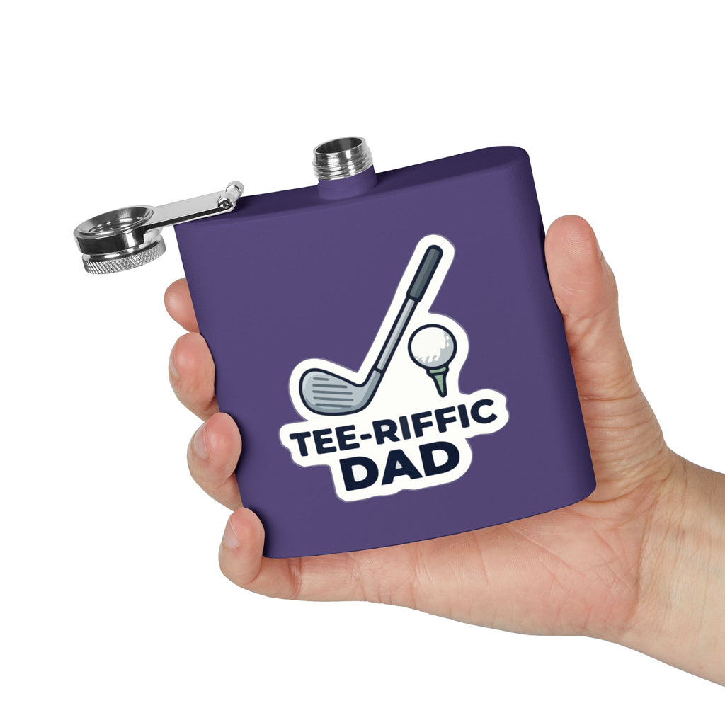 Flask — Tee-riffic Dad Golf Stainless Steel Hip Flask (6oz)