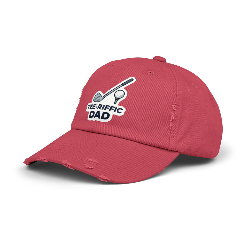 Tee-riffic Dad Cap — Distressed Golf Dad Hat, Father's Day Gift