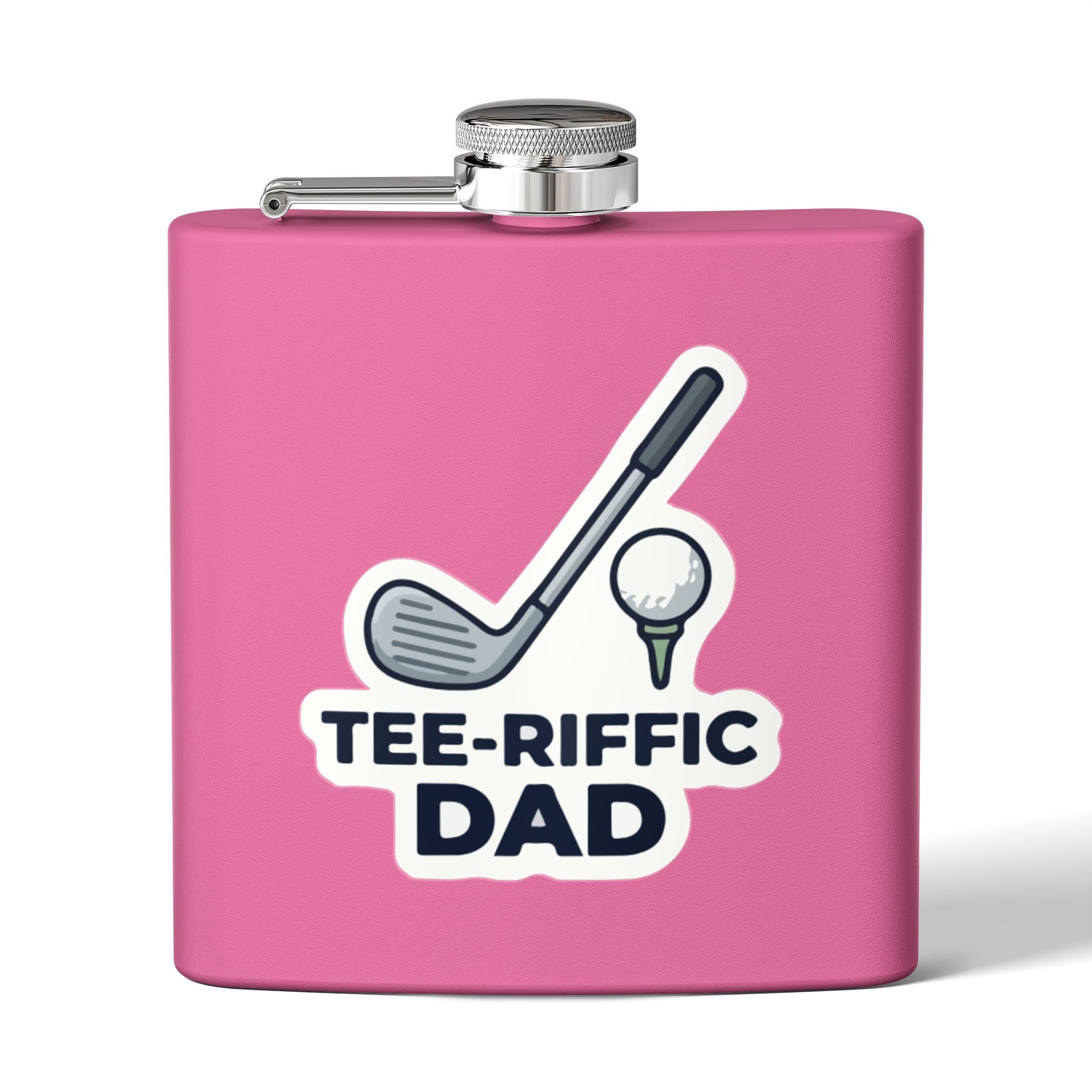 Flask — Tee-riffic Dad Golf Stainless Steel Hip Flask (6oz)
