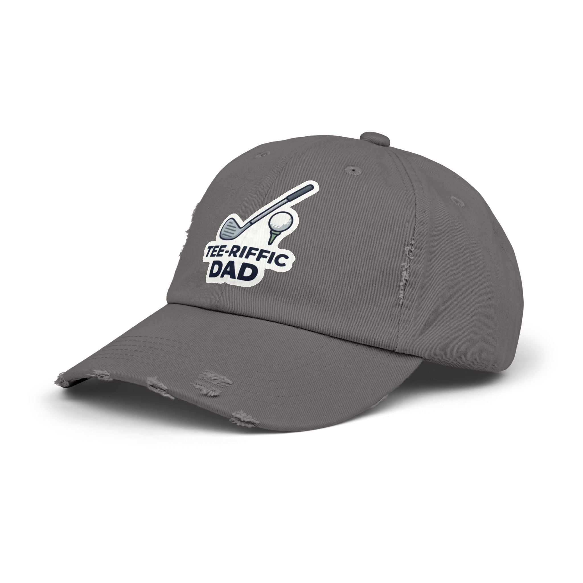 Tee-riffic Dad Cap — Distressed Golf Dad Hat, Father's Day Gift