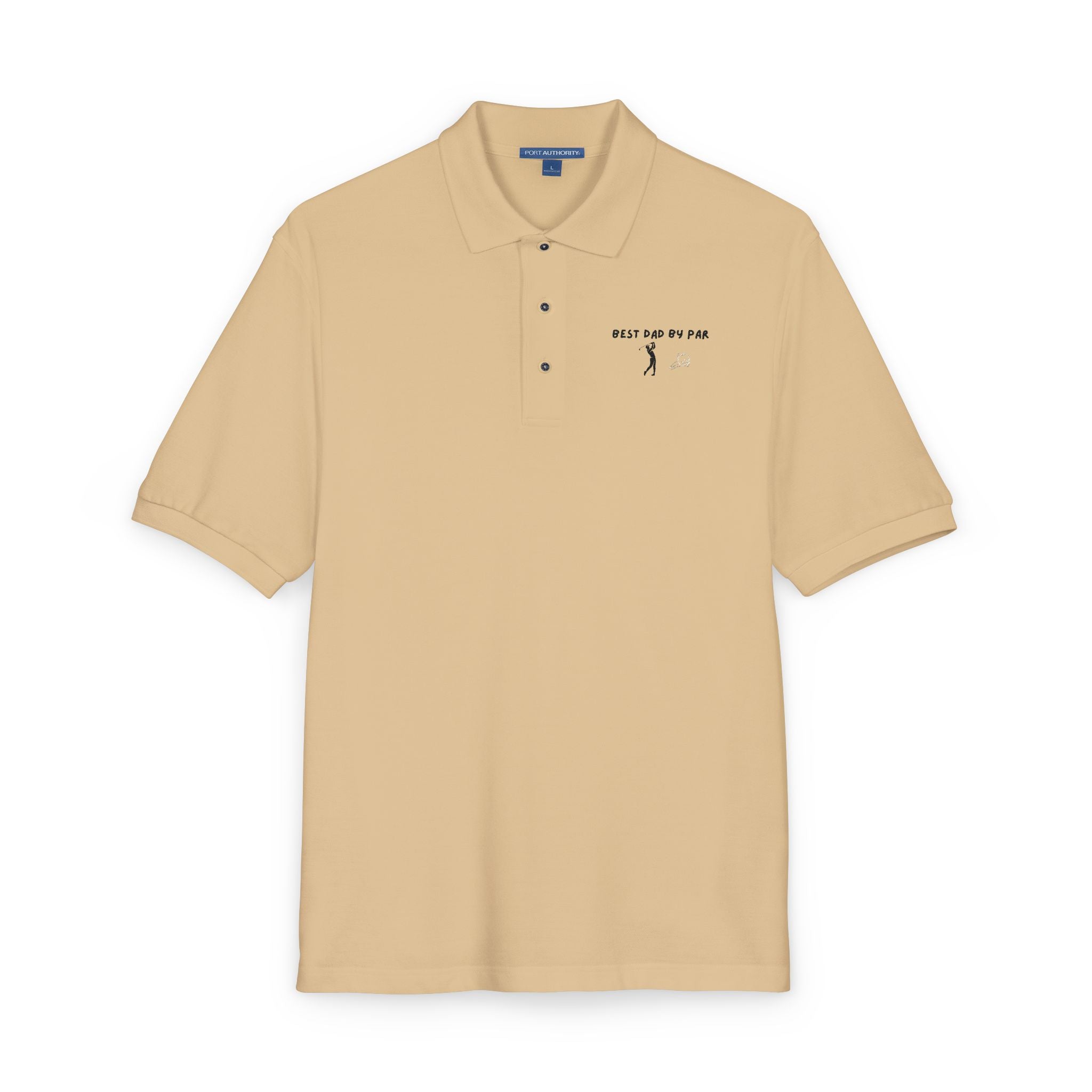 Embroidered Polo Shirt — “Just Go For It” Minimalist Golf Logo
