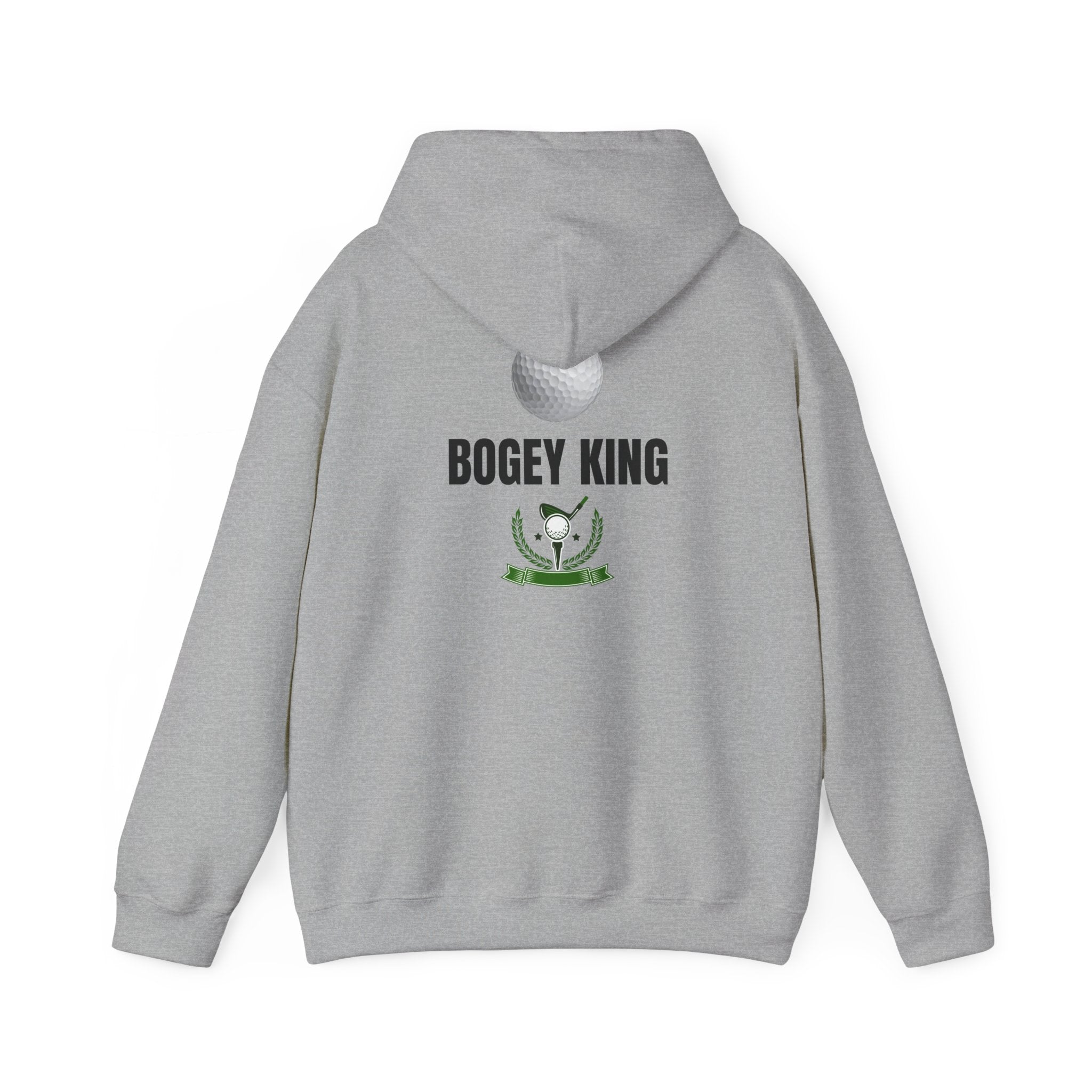 Bogey King Hoodie - Golf Lover Pullover with Golf Ball & Trophy Graphic