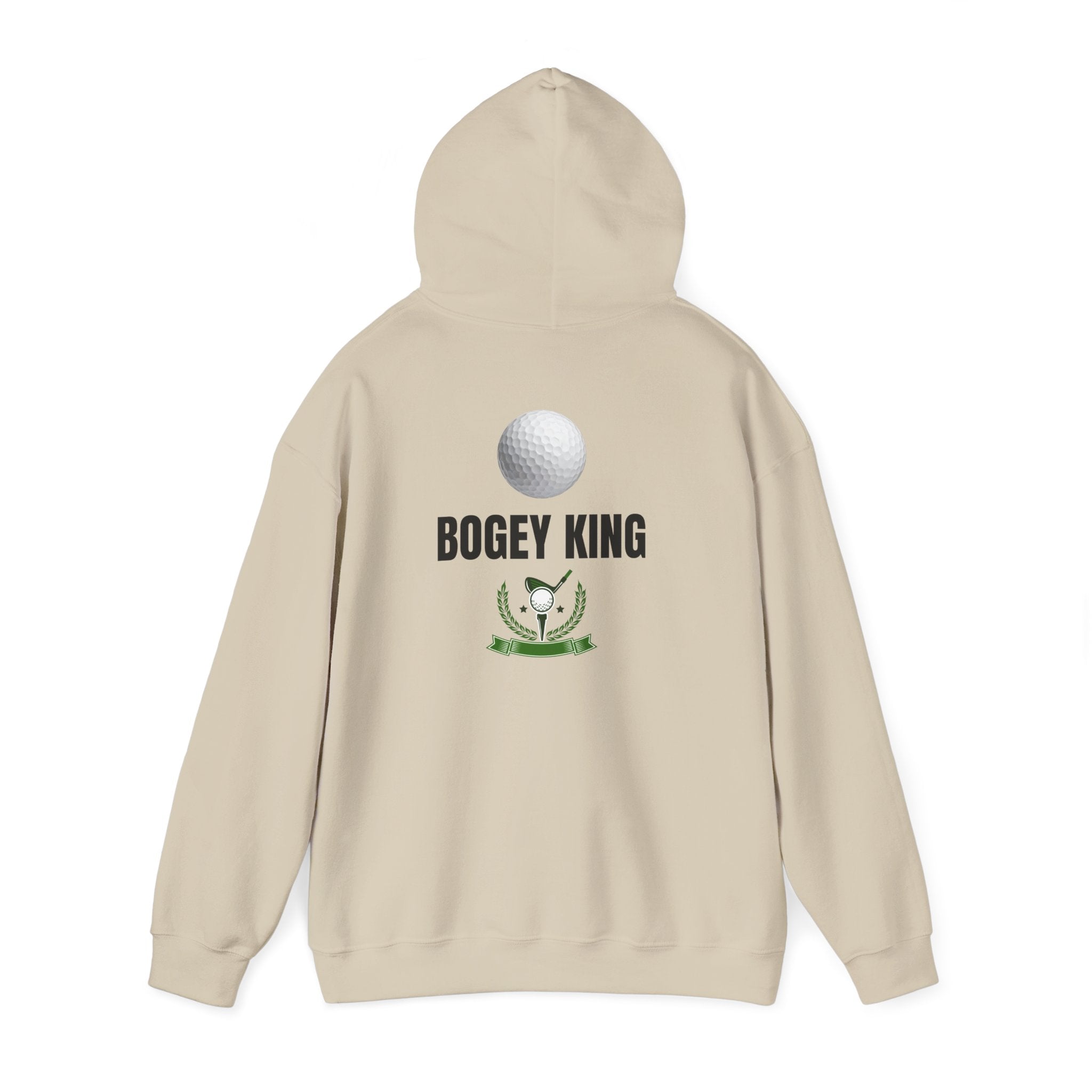 Bogey King Hoodie - Golf Lover Pullover with Golf Ball & Trophy Graphic