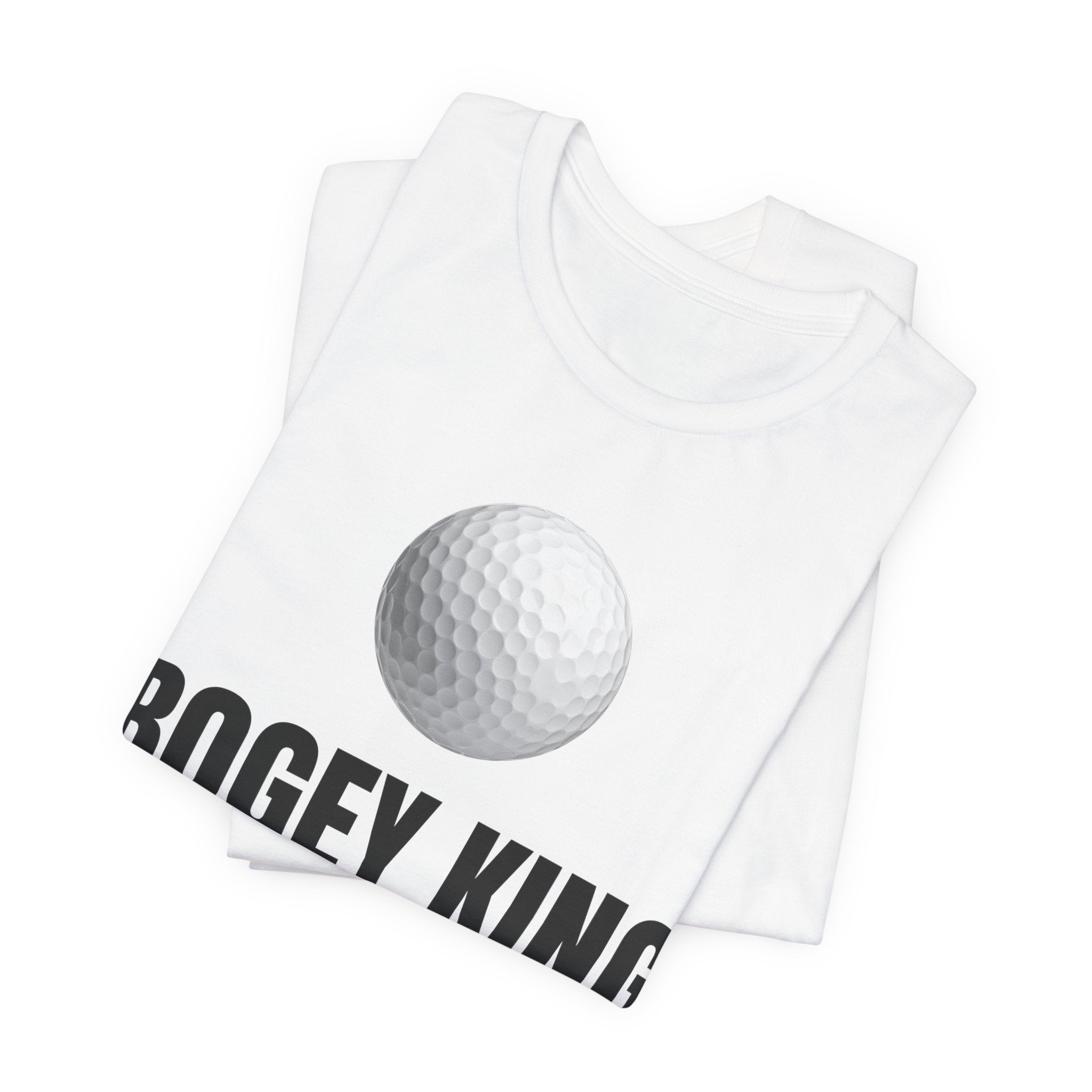 Bogey King Golf T-Shirt — Funny Golf Shirt with Golf Ball & Wreath Design