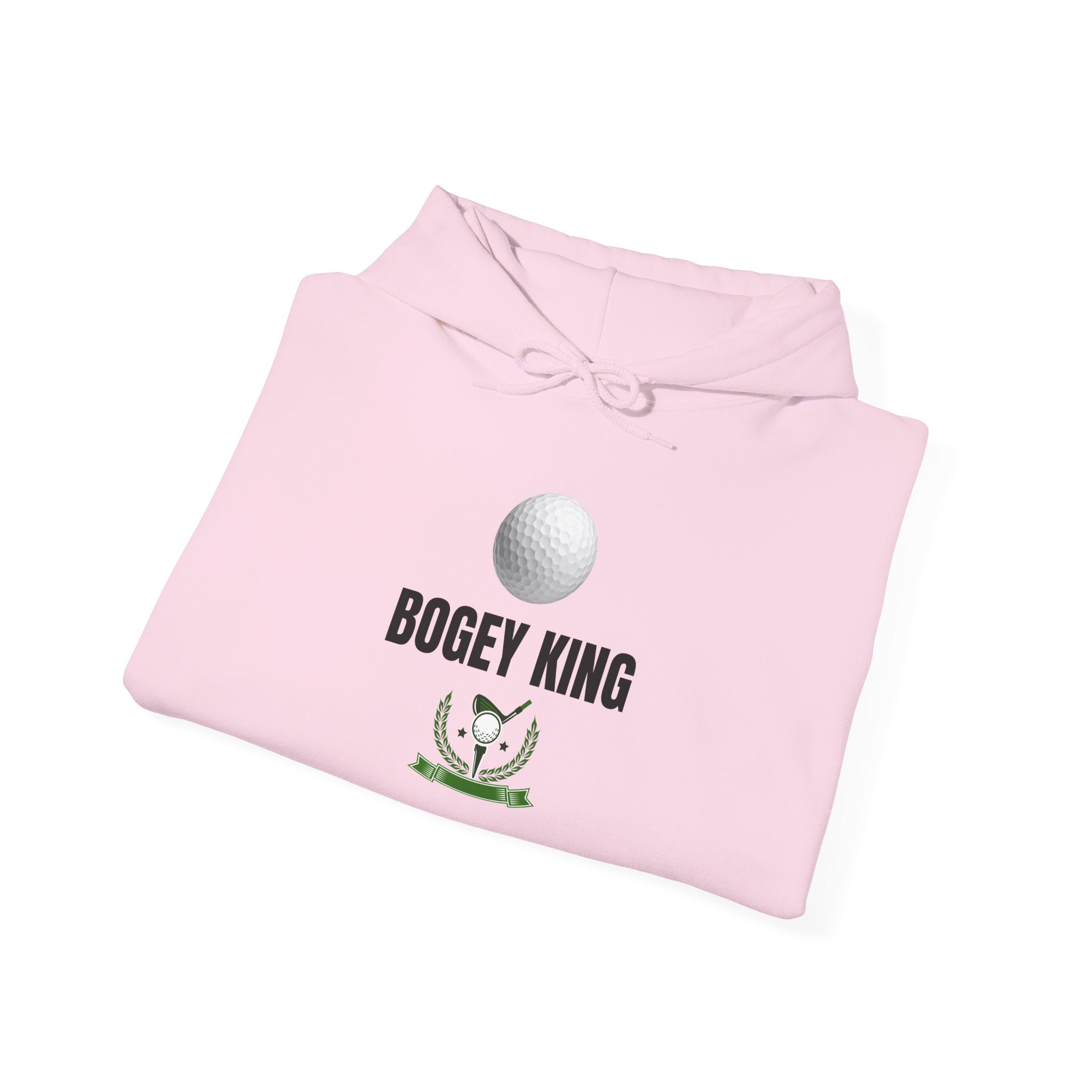 Bogey King Hoodie - Golf Lover Pullover with Golf Ball & Trophy Graphic