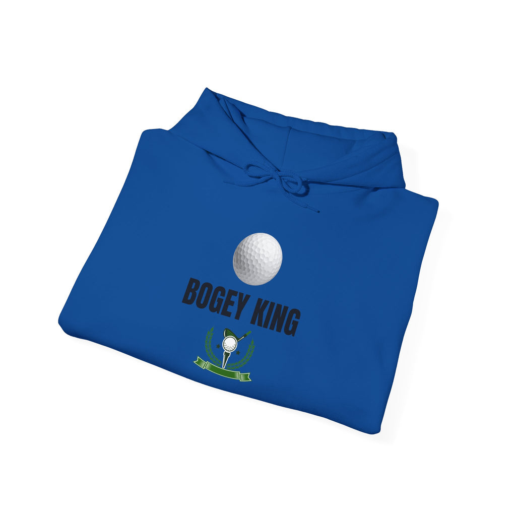Bogey King Hoodie - Golf Lover Pullover with Golf Ball & Trophy Graphic