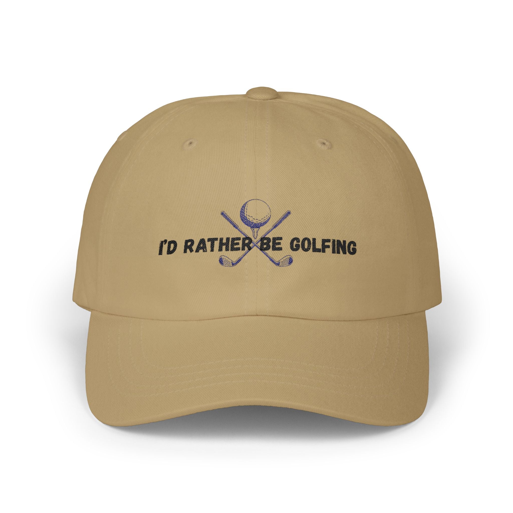 Golf Dad Cap - "I’d Rather Be Golfing" Embroidered Classic Dad Hat
