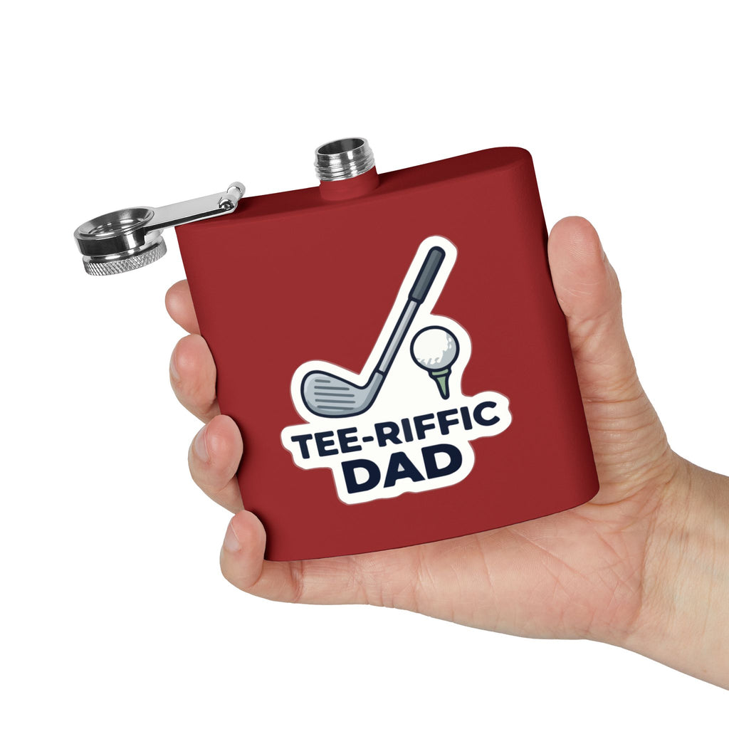 Flask — Tee-riffic Dad Golf Stainless Steel Hip Flask (6oz)
