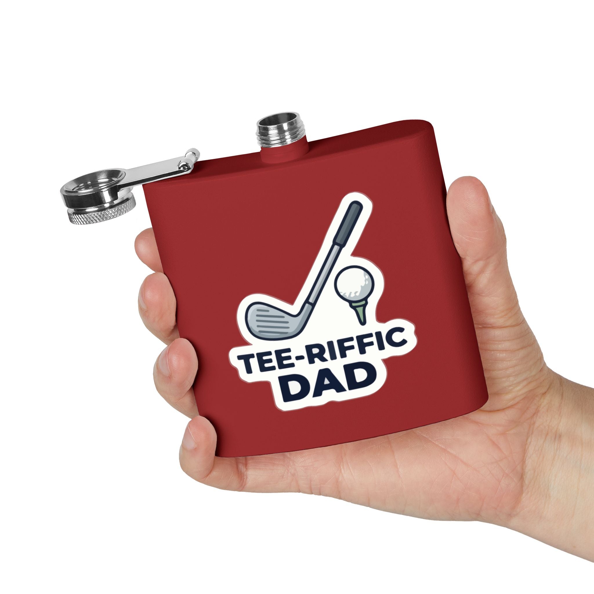 Flask — Tee-riffic Dad Golf Stainless Steel Hip Flask (6oz)