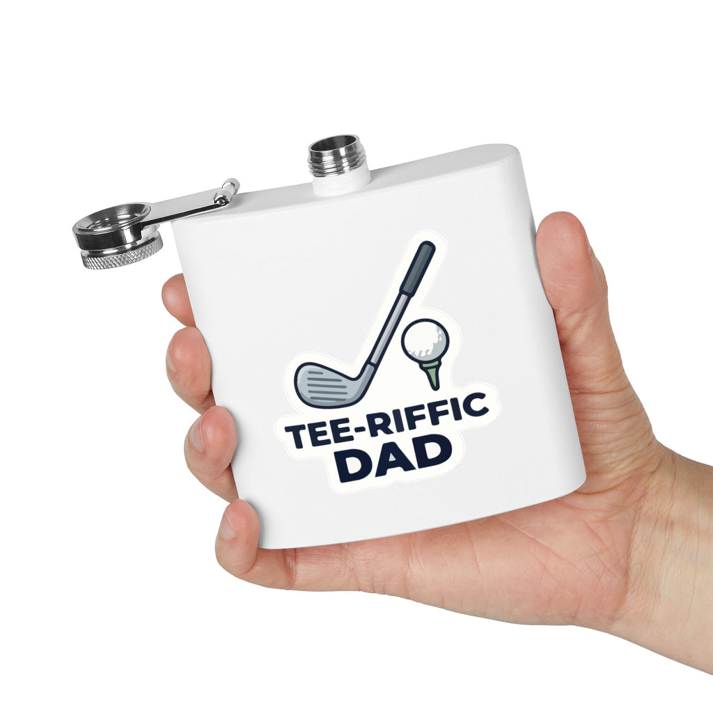 Flask — Tee-riffic Dad Golf Stainless Steel Hip Flask (6oz)