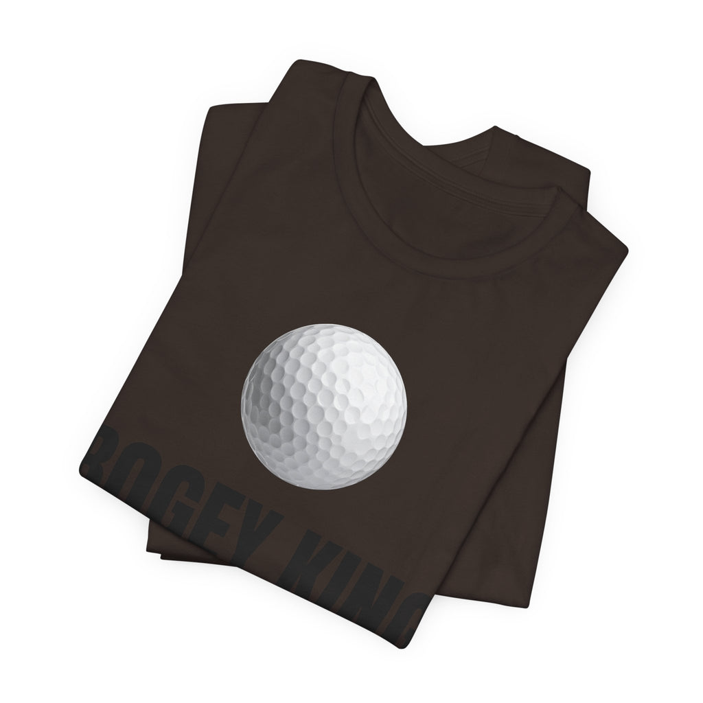 Bogey King Golf T-Shirt — Funny Golf Shirt with Golf Ball & Wreath Design