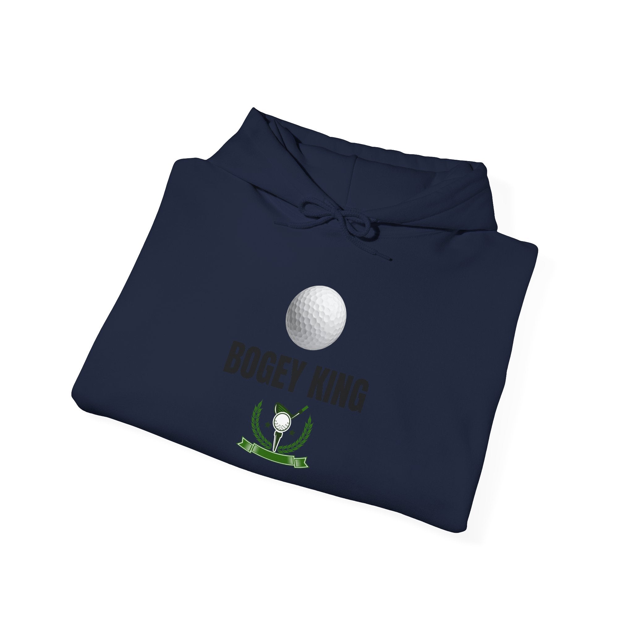 Bogey King Hoodie - Golf Lover Pullover with Golf Ball & Trophy Graphic