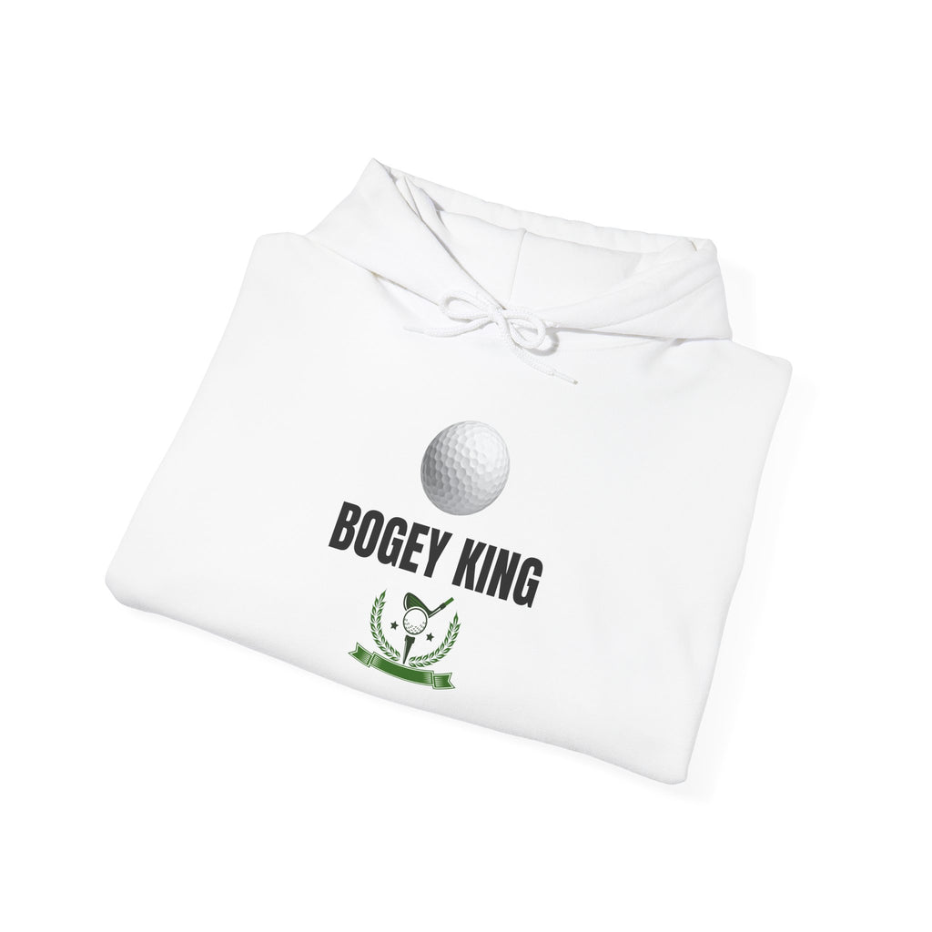 Bogey King Hoodie - Golf Lover Pullover with Golf Ball & Trophy Graphic