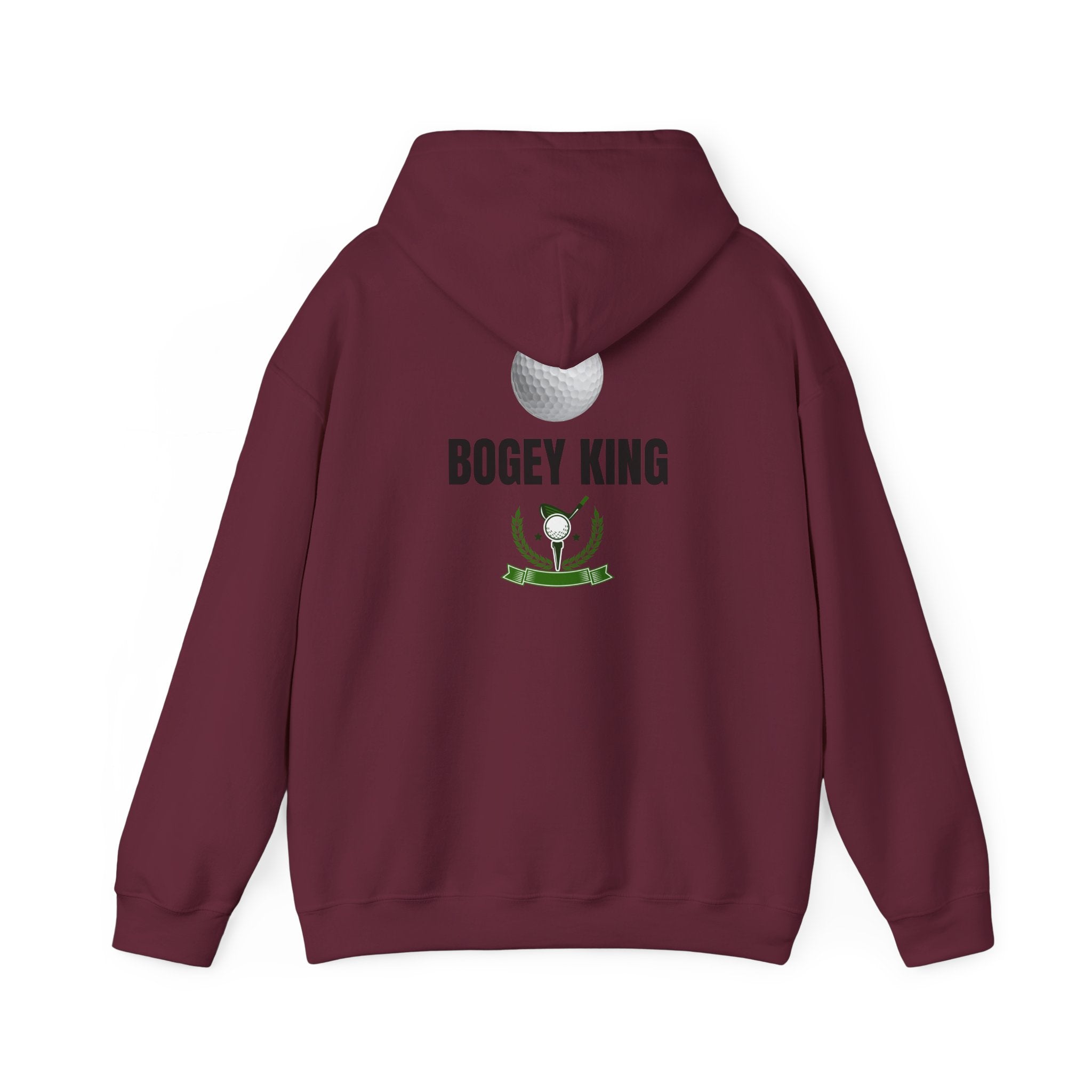 Bogey King Hoodie - Golf Lover Pullover with Golf Ball & Trophy Graphic