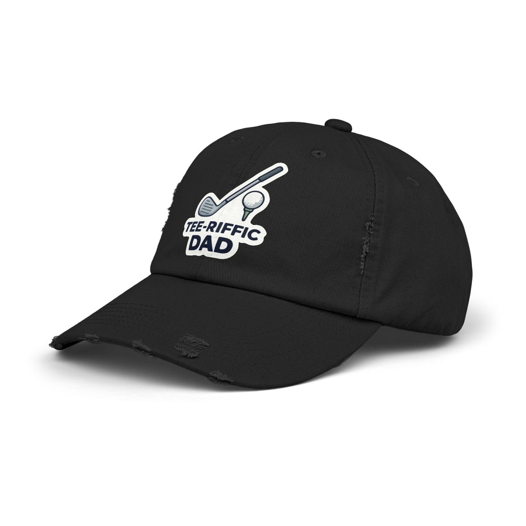 Tee-riffic Dad Cap — Distressed Golf Dad Hat, Father's Day Gift
