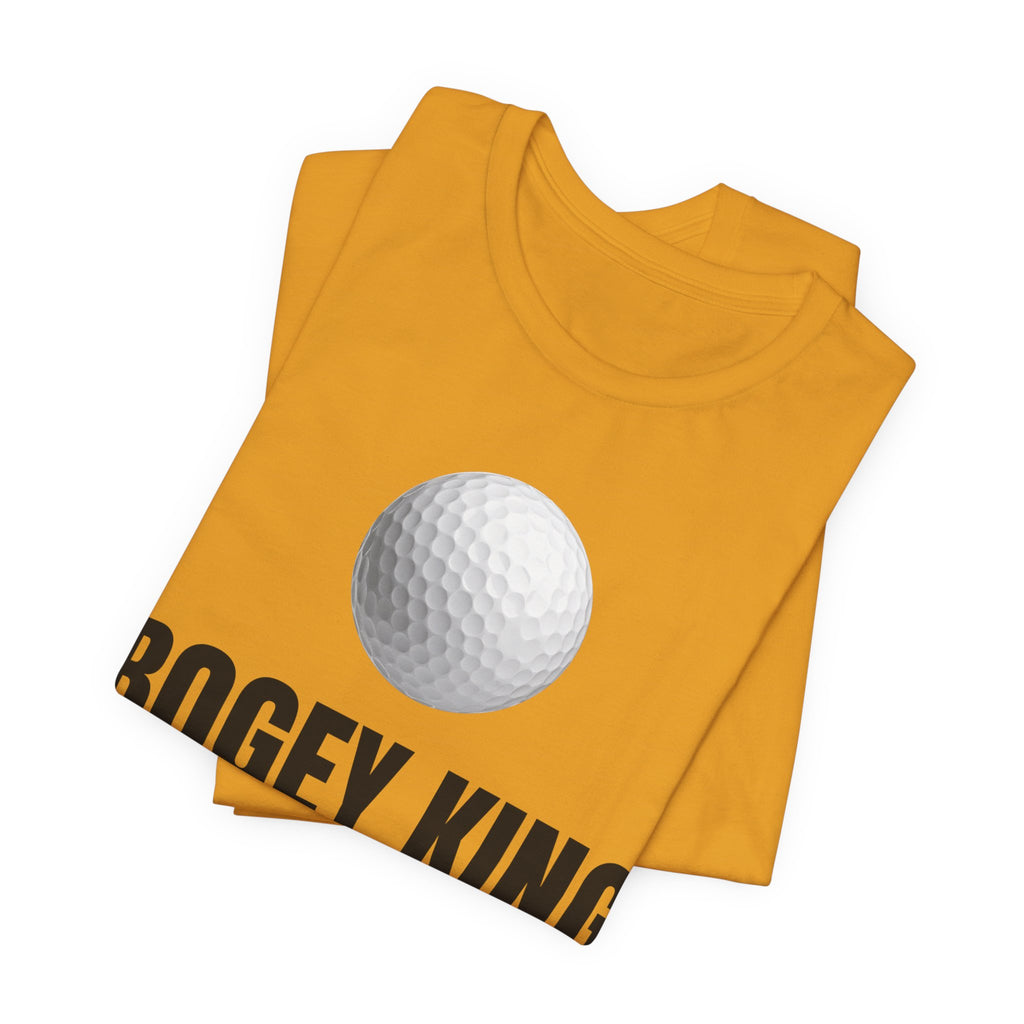 Bogey King Golf T-Shirt — Funny Golf Shirt with Golf Ball & Wreath Design