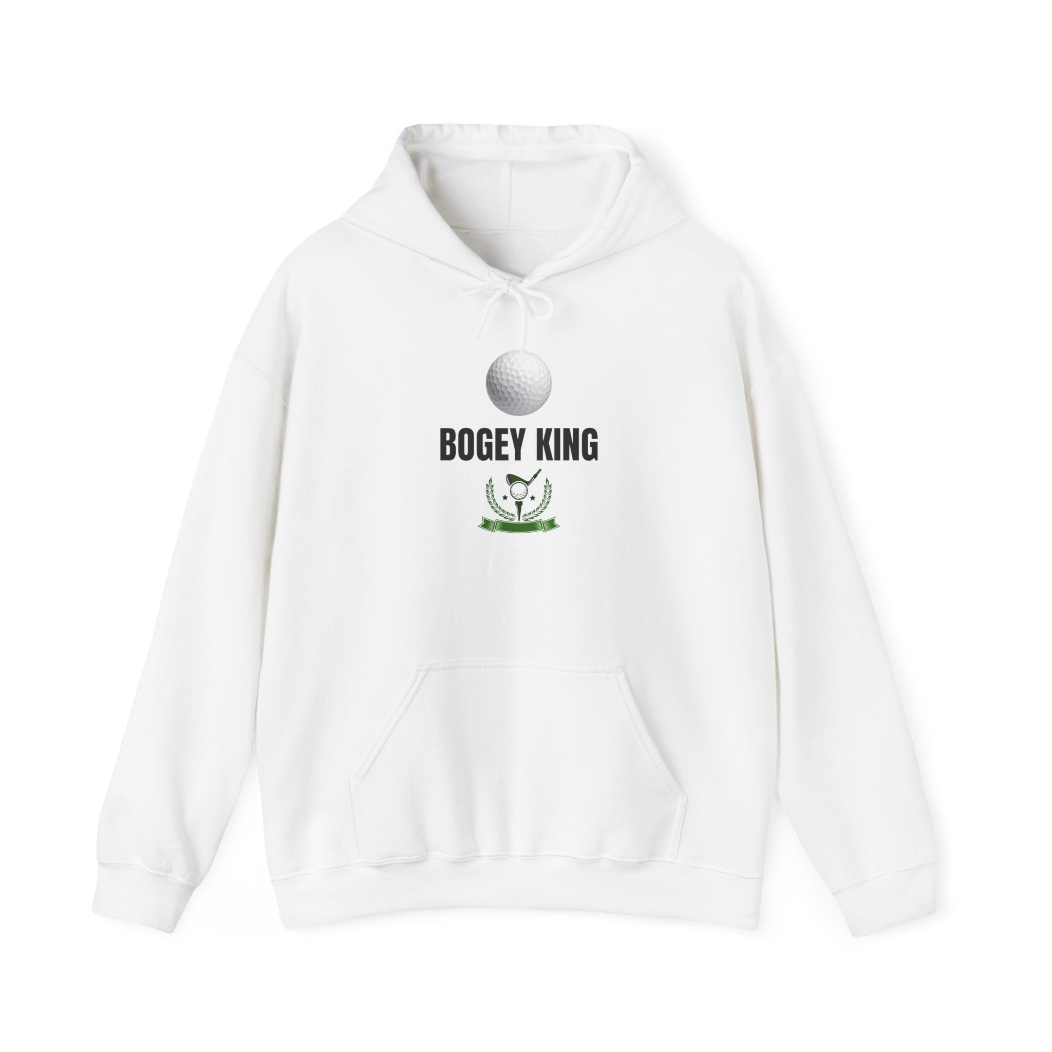 Bogey King Hoodie - Golf Lover Pullover with Golf Ball & Trophy Graphic