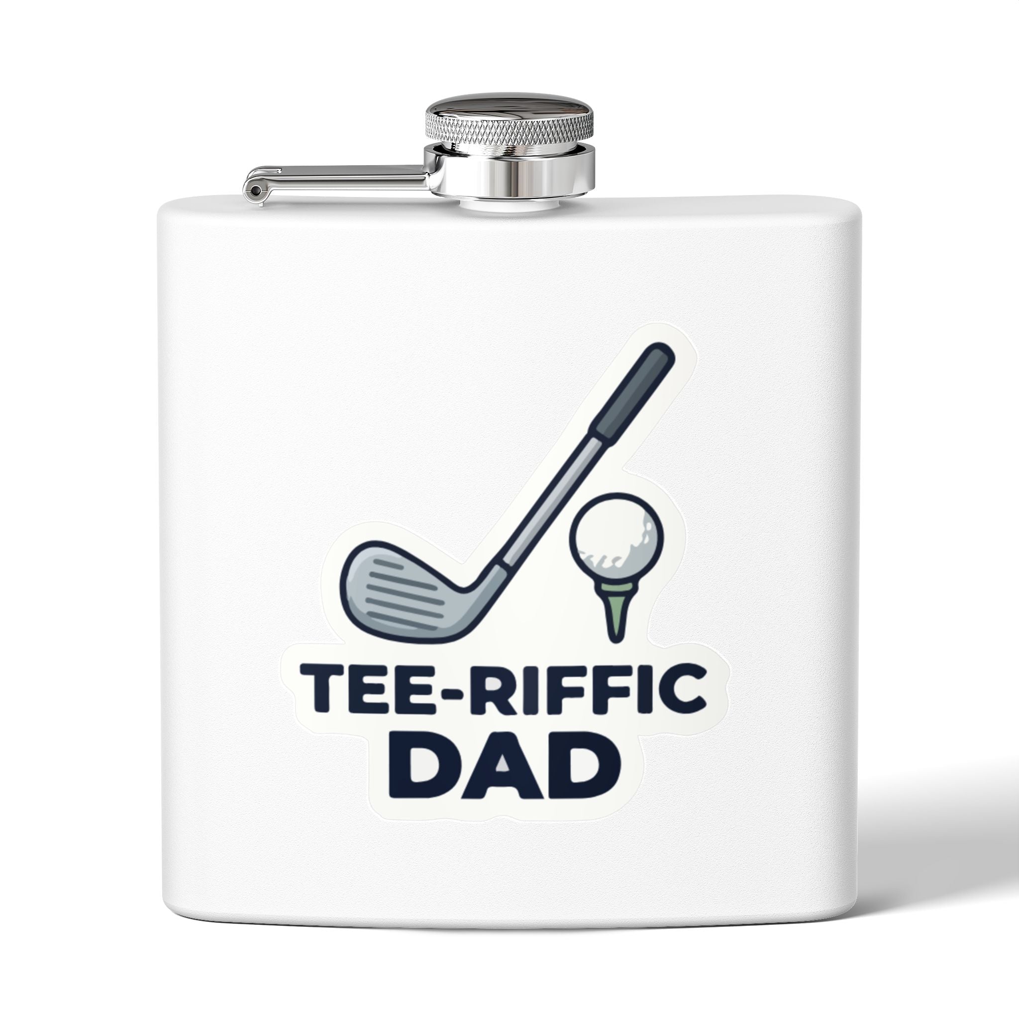 Flask — Tee-riffic Dad Golf Stainless Steel Hip Flask (6oz)