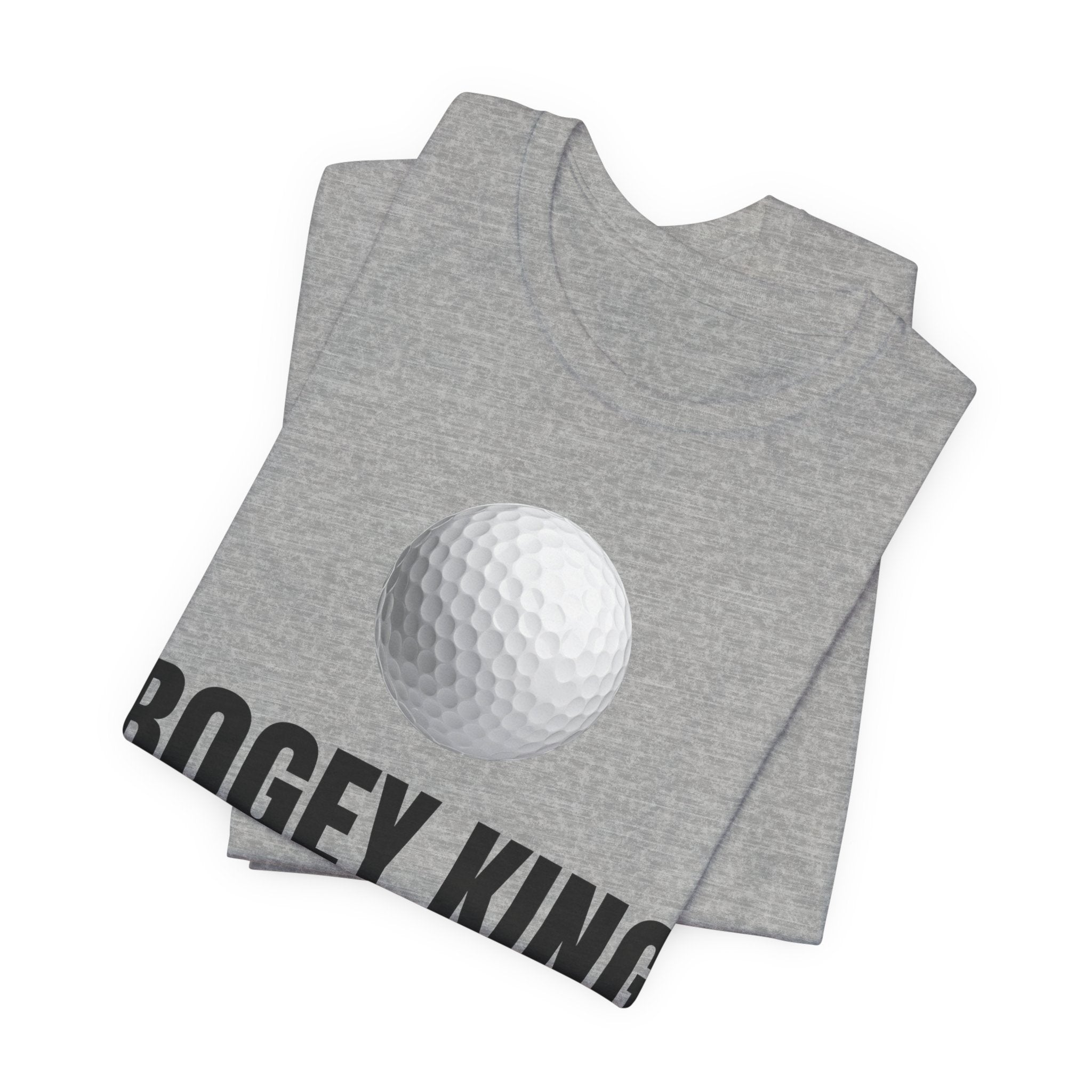 Bogey King Golf T-Shirt — Funny Golf Shirt with Golf Ball & Wreath Design