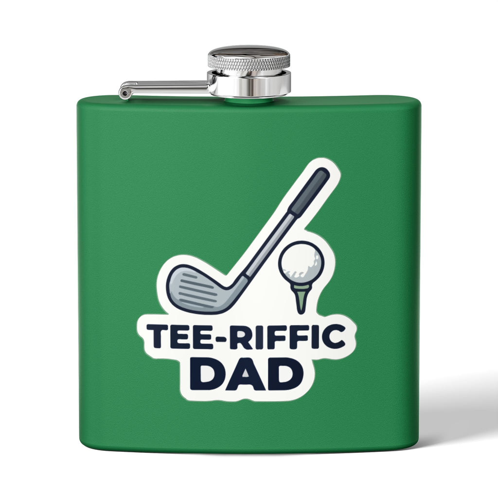 Flask — Tee-riffic Dad Golf Stainless Steel Hip Flask (6oz)