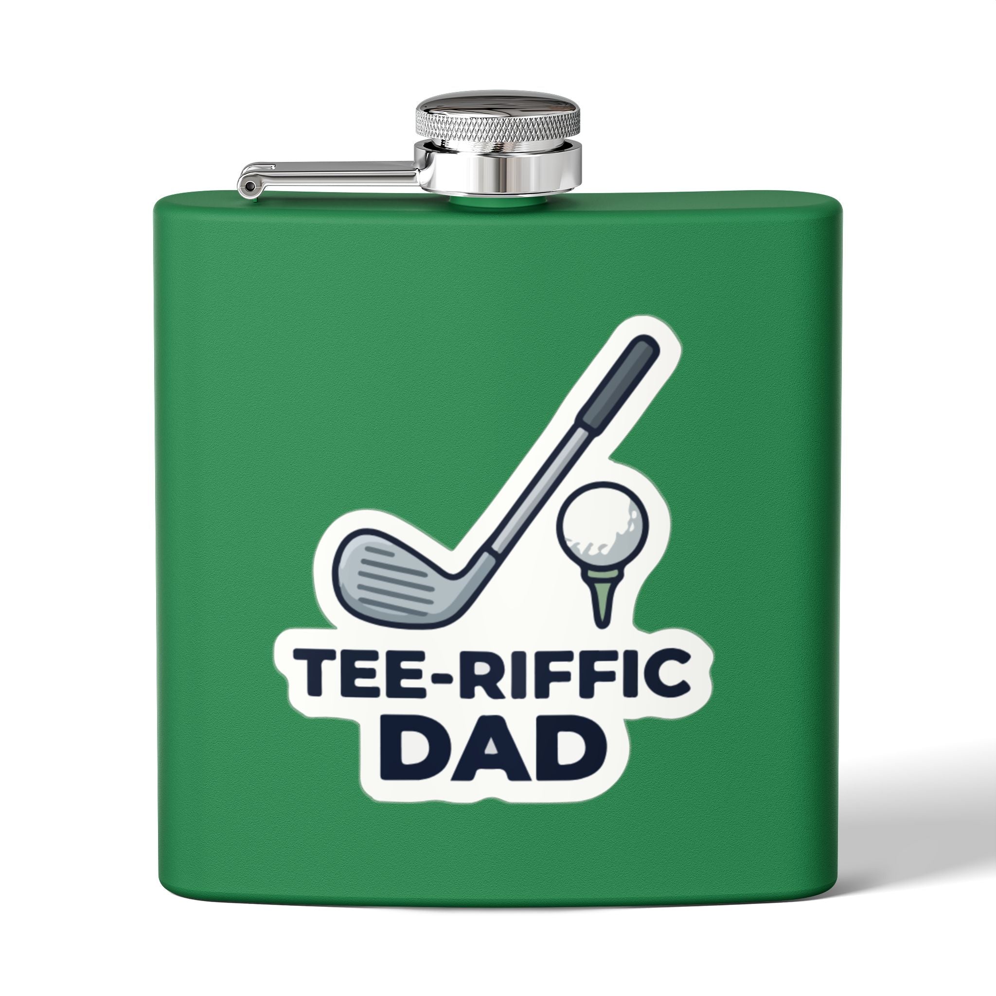 Flask — Tee-riffic Dad Golf Stainless Steel Hip Flask (6oz)