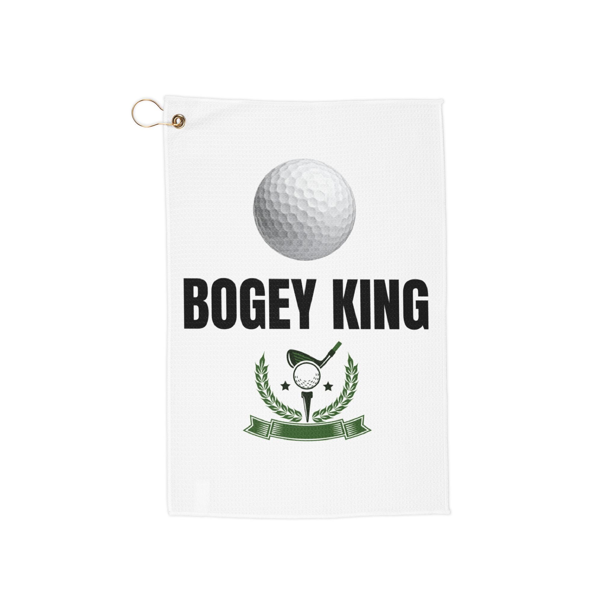 Bogey King Golf Towel – Funny Golf Gift, Novelty Clubhouse Towel with Ball Graphic