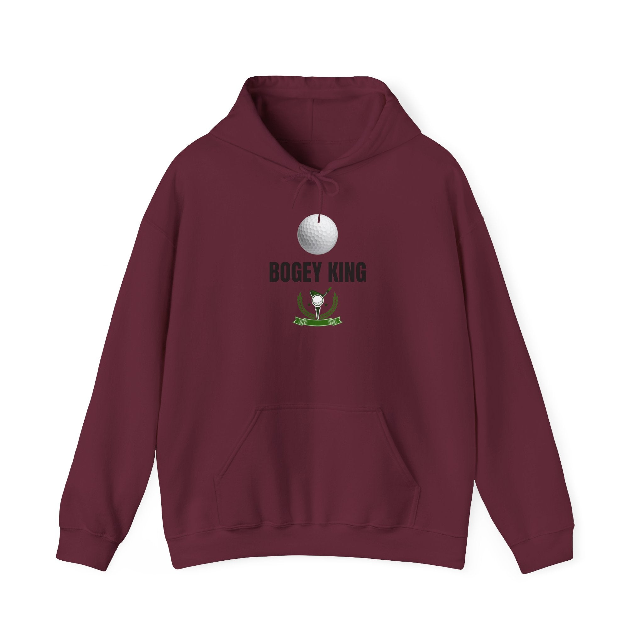 Bogey King Hoodie - Golf Lover Pullover with Golf Ball & Trophy Graphic