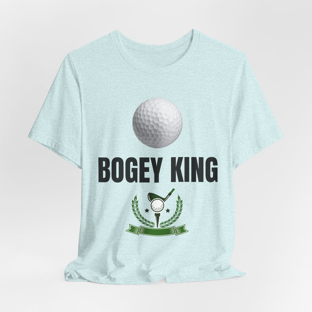 Bogey King Golf T-Shirt — Funny Golf Shirt with Golf Ball & Wreath Design