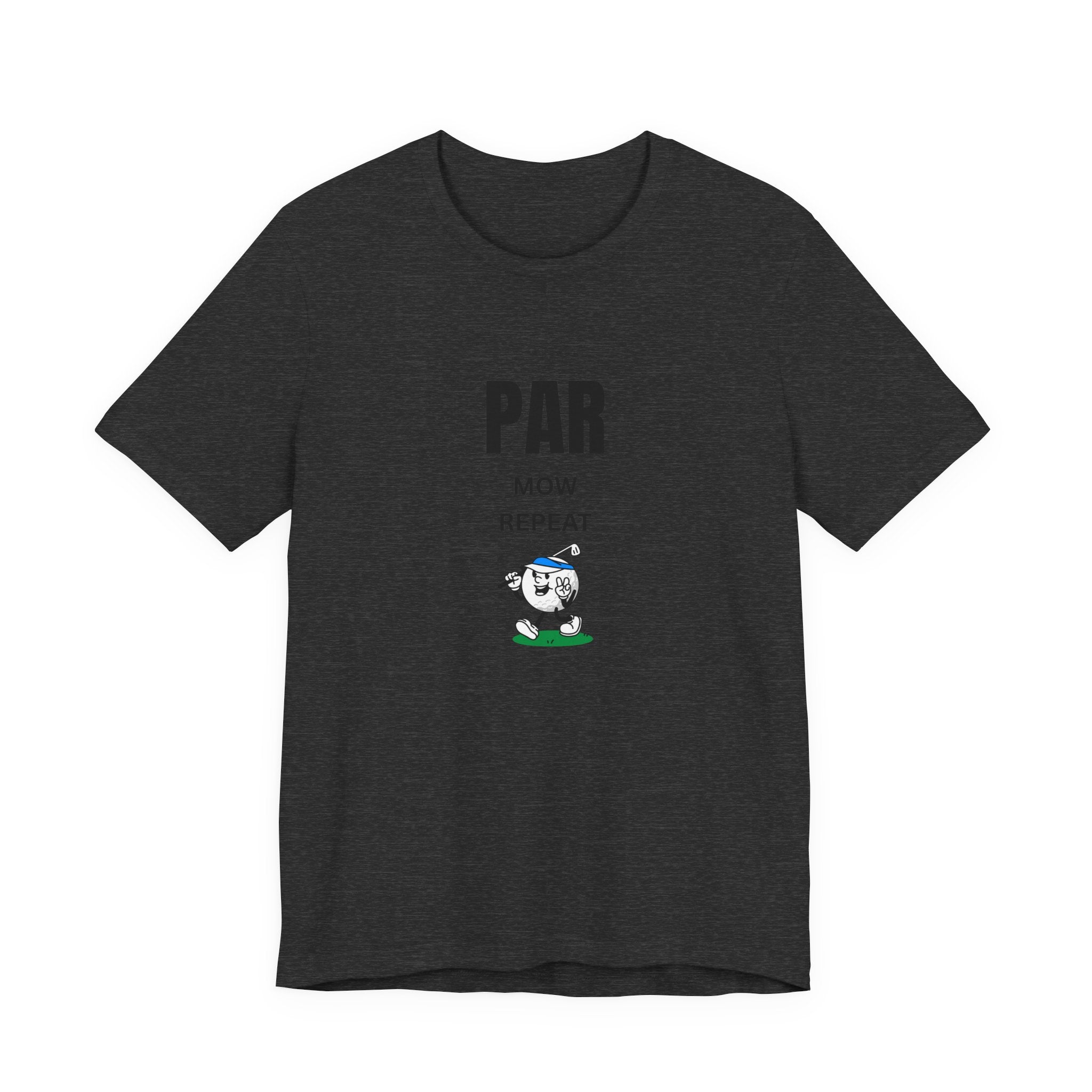 Golf "Par, Mow, Repeat" T-Shirt — Funny Golfing Tee for Golf Lovers
