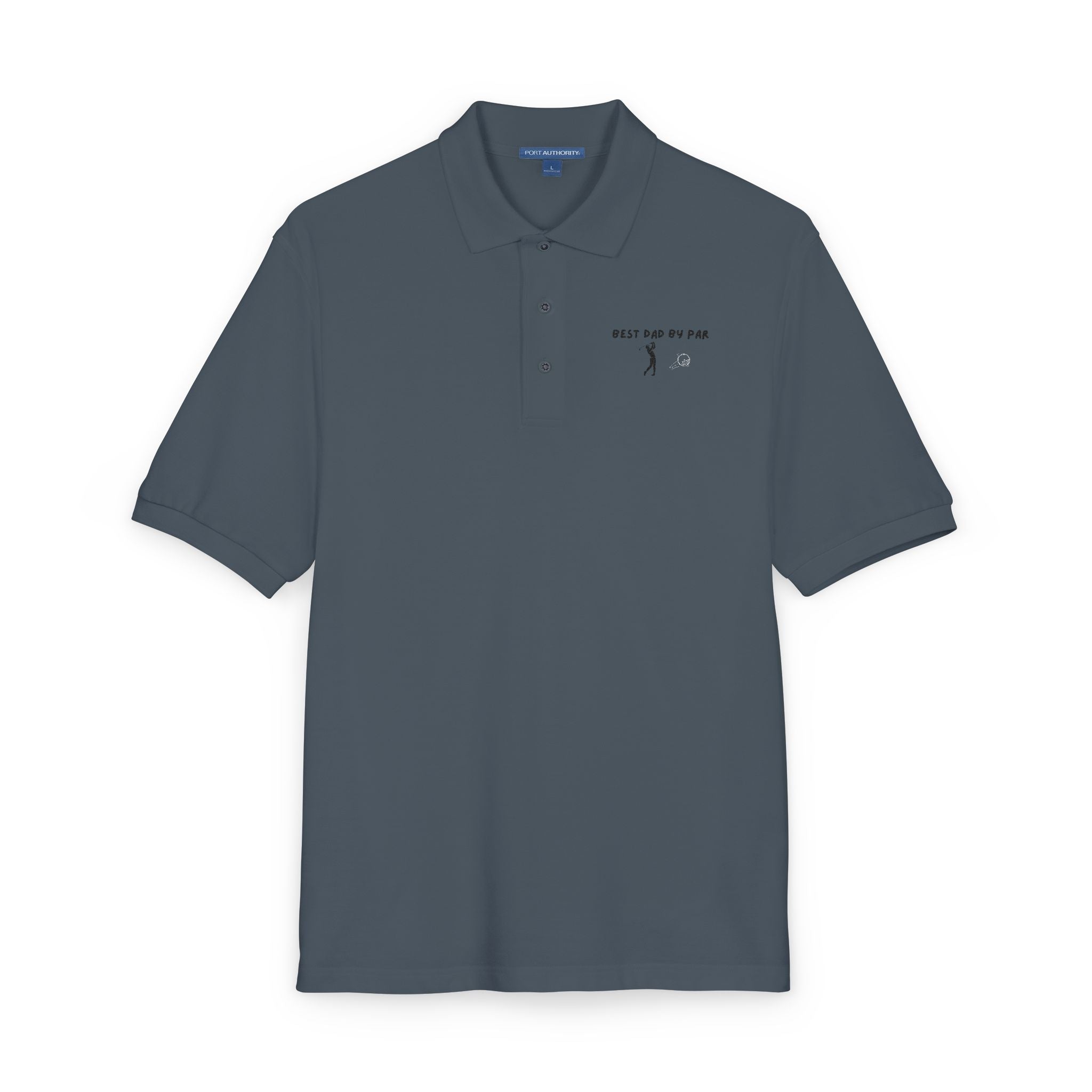 Embroidered Polo Shirt — “Just Go For It” Minimalist Golf Logo