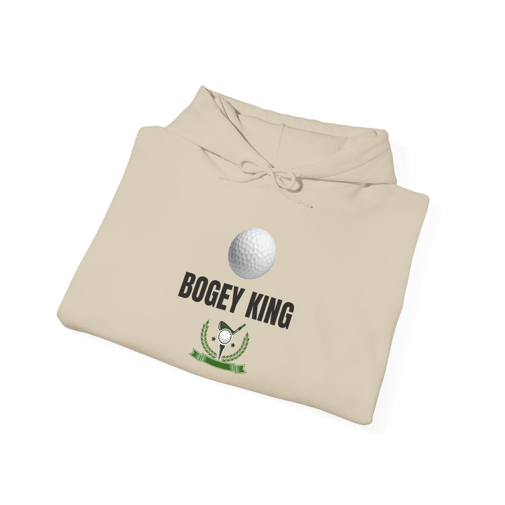 Bogey King Hoodie - Golf Lover Pullover with Golf Ball & Trophy Graphic