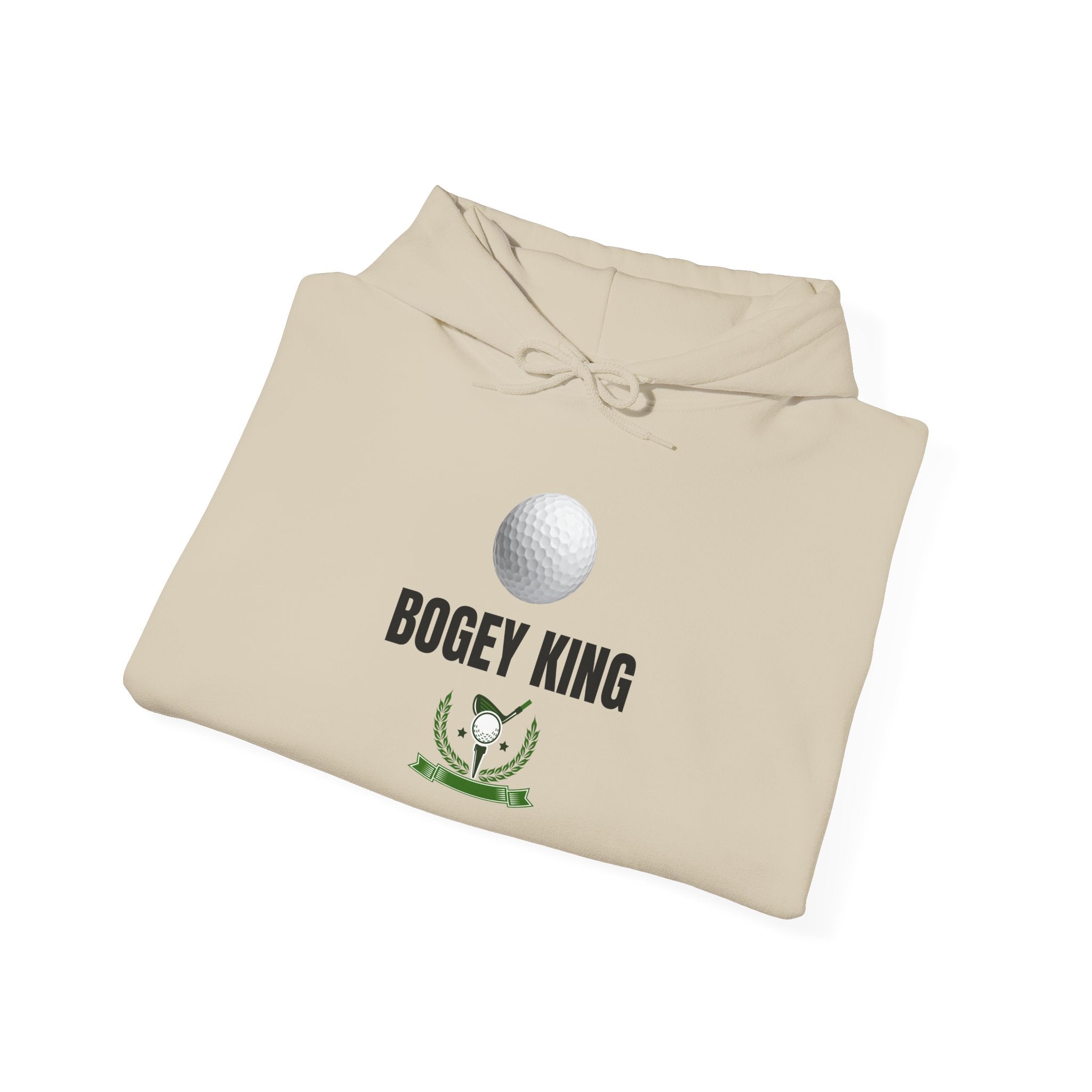 Bogey King Hoodie - Golf Lover Pullover with Golf Ball & Trophy Graphic
