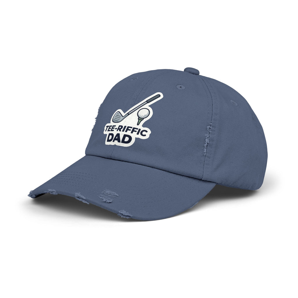 Tee-riffic Dad Cap — Distressed Golf Dad Hat, Father's Day Gift