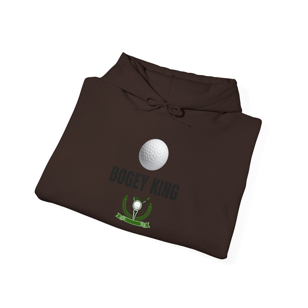 Bogey King Hoodie - Golf Lover Pullover with Golf Ball & Trophy Graphic