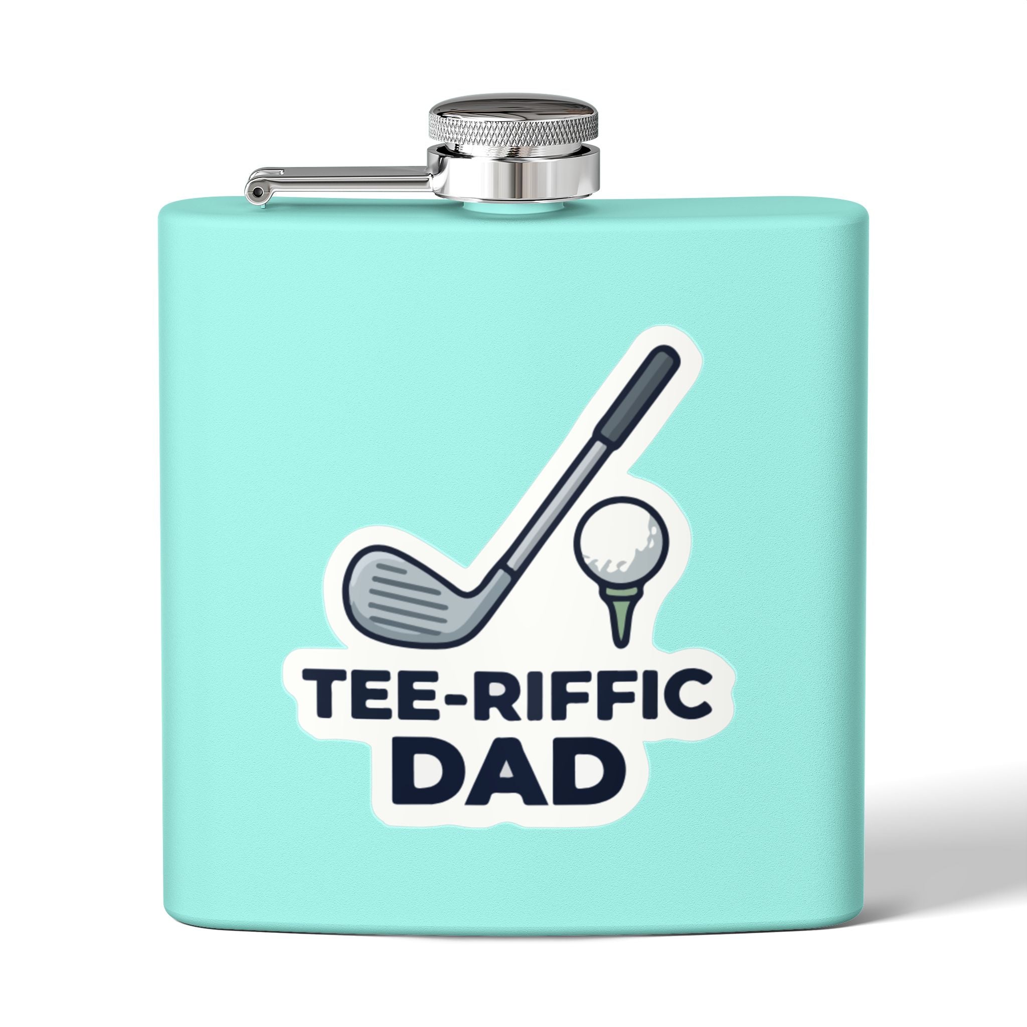 Flask — Tee-riffic Dad Golf Stainless Steel Hip Flask (6oz)