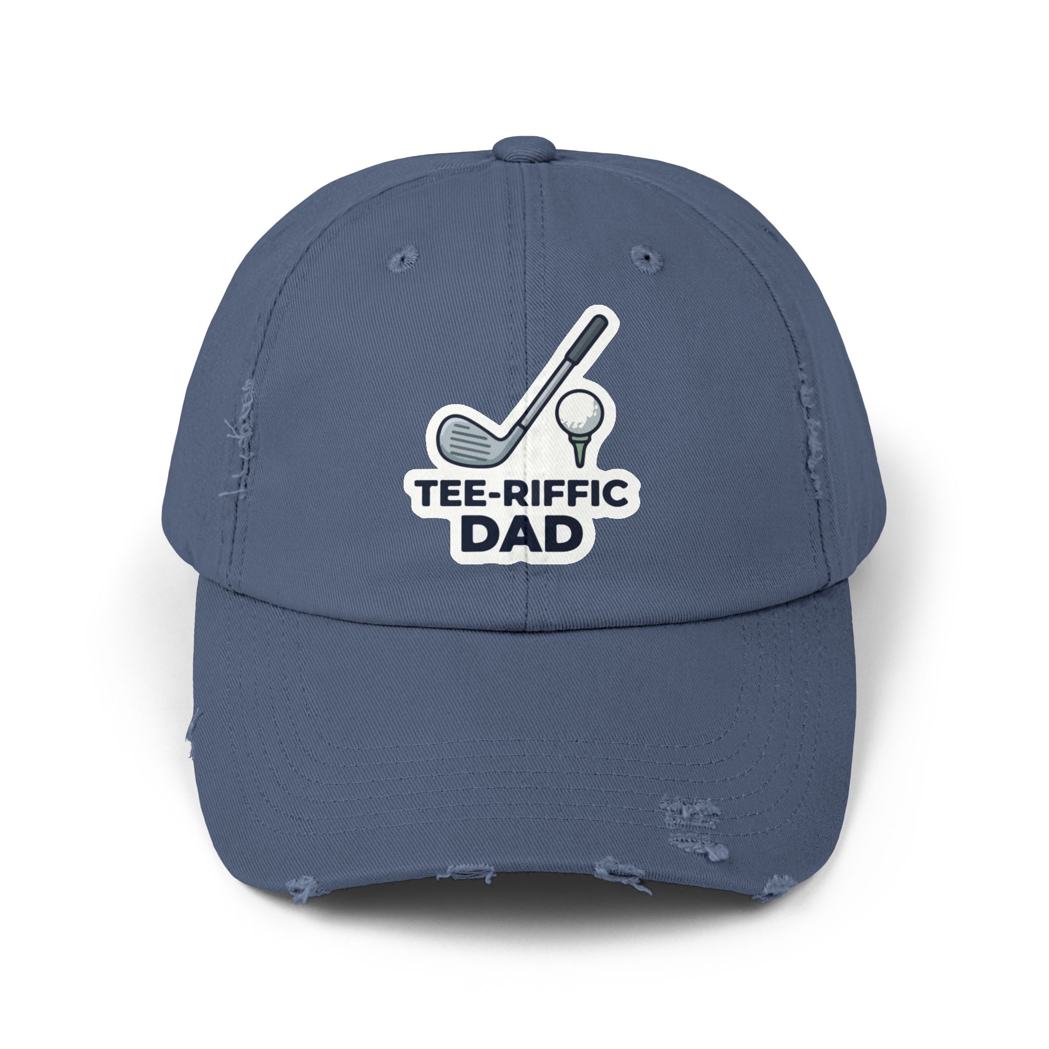Tee-riffic Dad Cap — Distressed Golf Dad Hat, Father's Day Gift