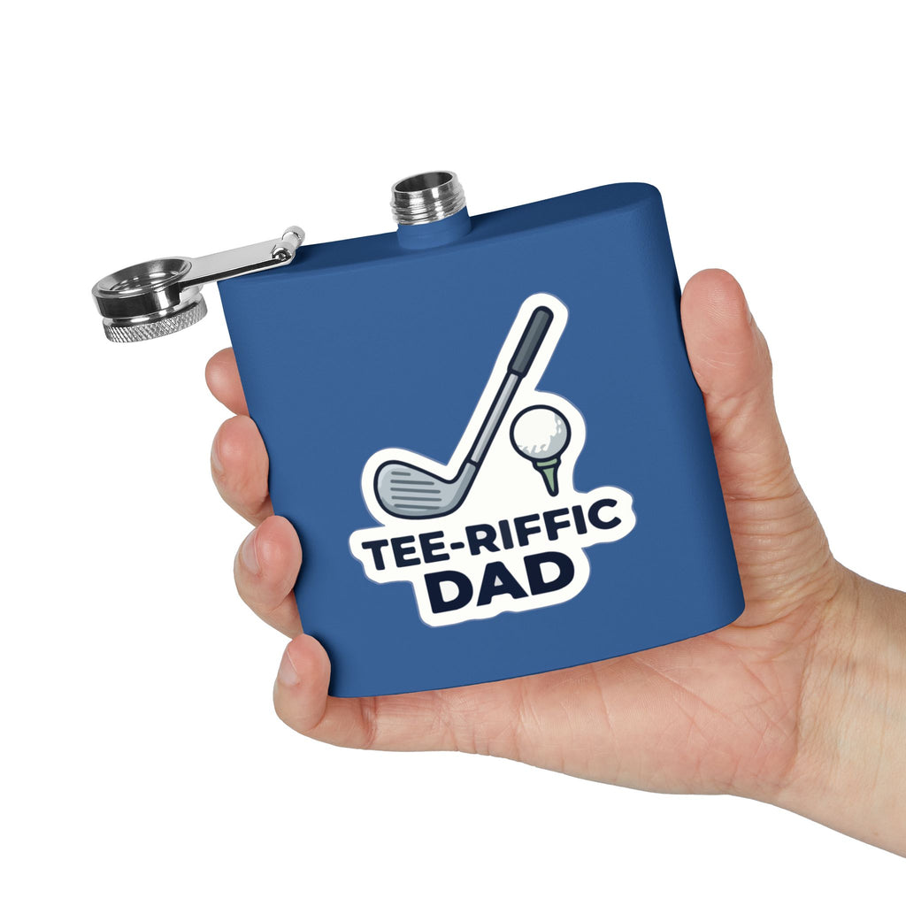 Flask — Tee-riffic Dad Golf Stainless Steel Hip Flask (6oz)