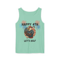 4th of July Golf Tank Top - "Happy 4th Let's Golf" Patriotic Gnome Tank