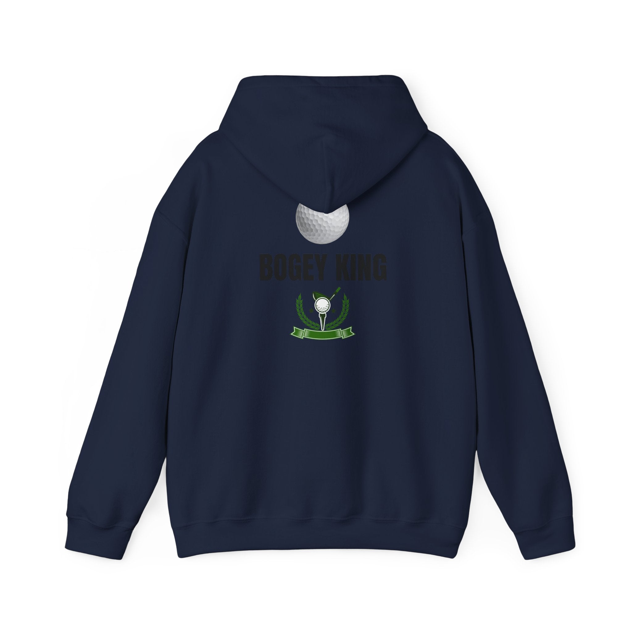 Bogey King Hoodie - Golf Lover Pullover with Golf Ball & Trophy Graphic