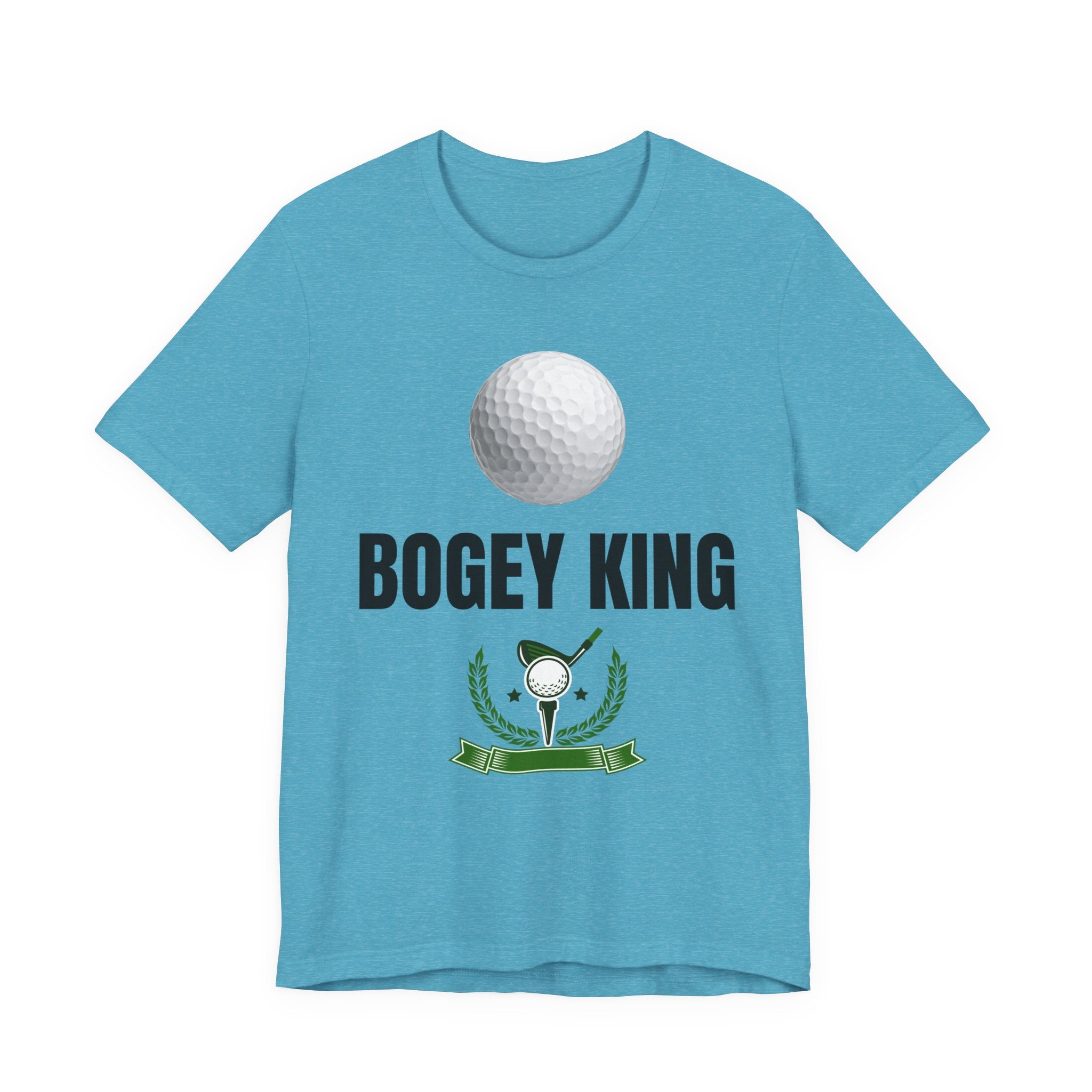 Bogey King Golf T-Shirt — Funny Golf Shirt with Golf Ball & Wreath Design