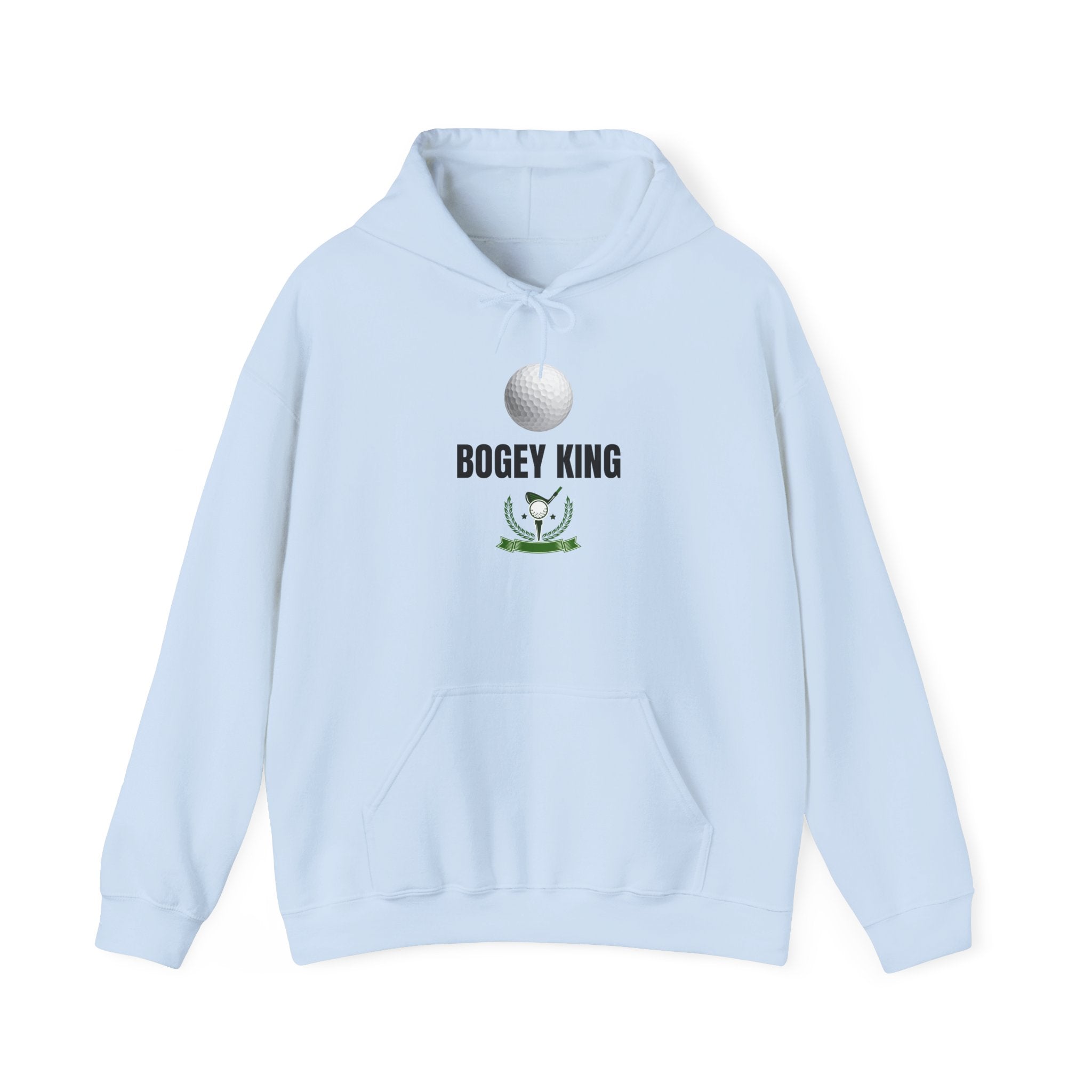 Bogey King Hoodie - Golf Lover Pullover with Golf Ball & Trophy Graphic