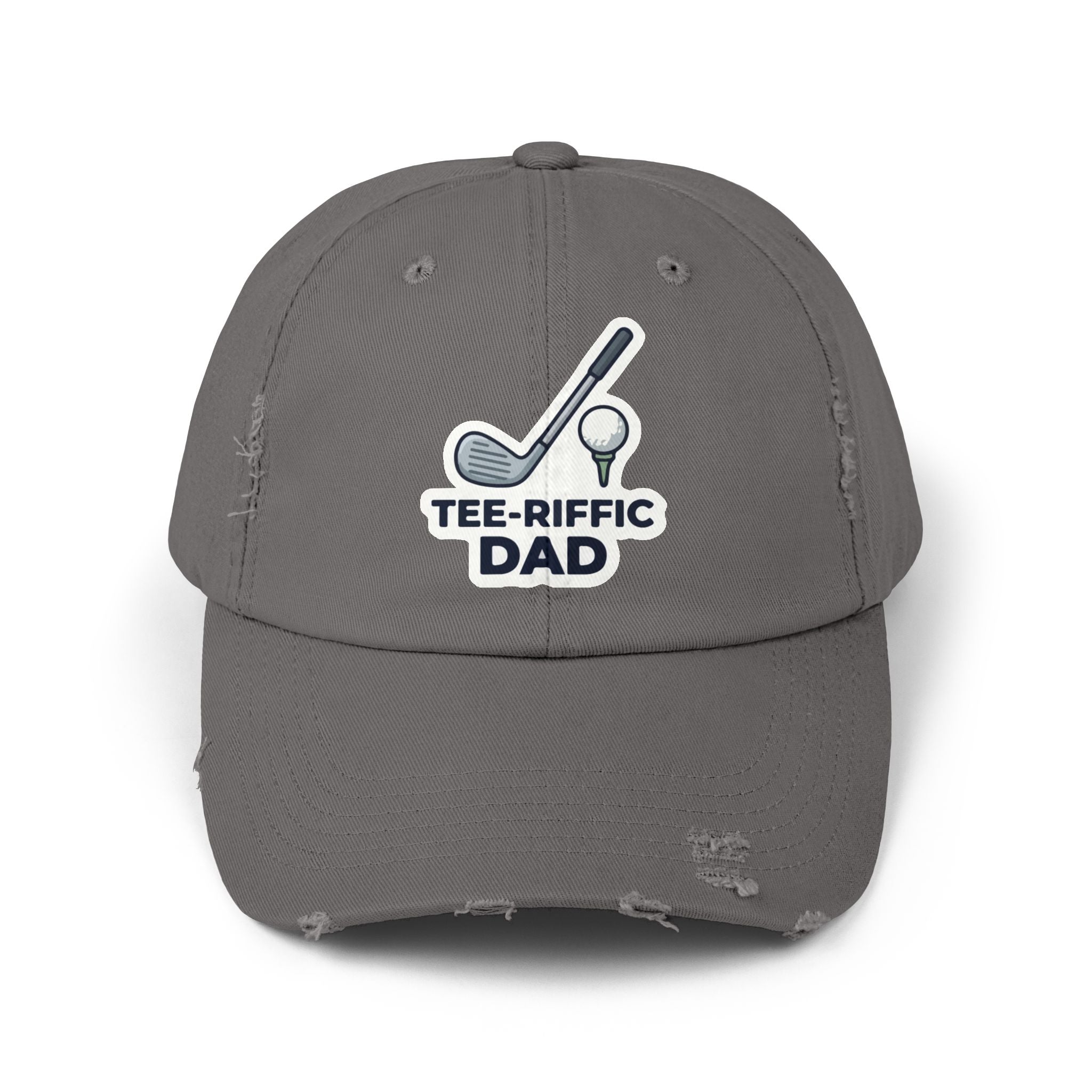 Tee-riffic Dad Cap — Distressed Golf Dad Hat, Father's Day Gift